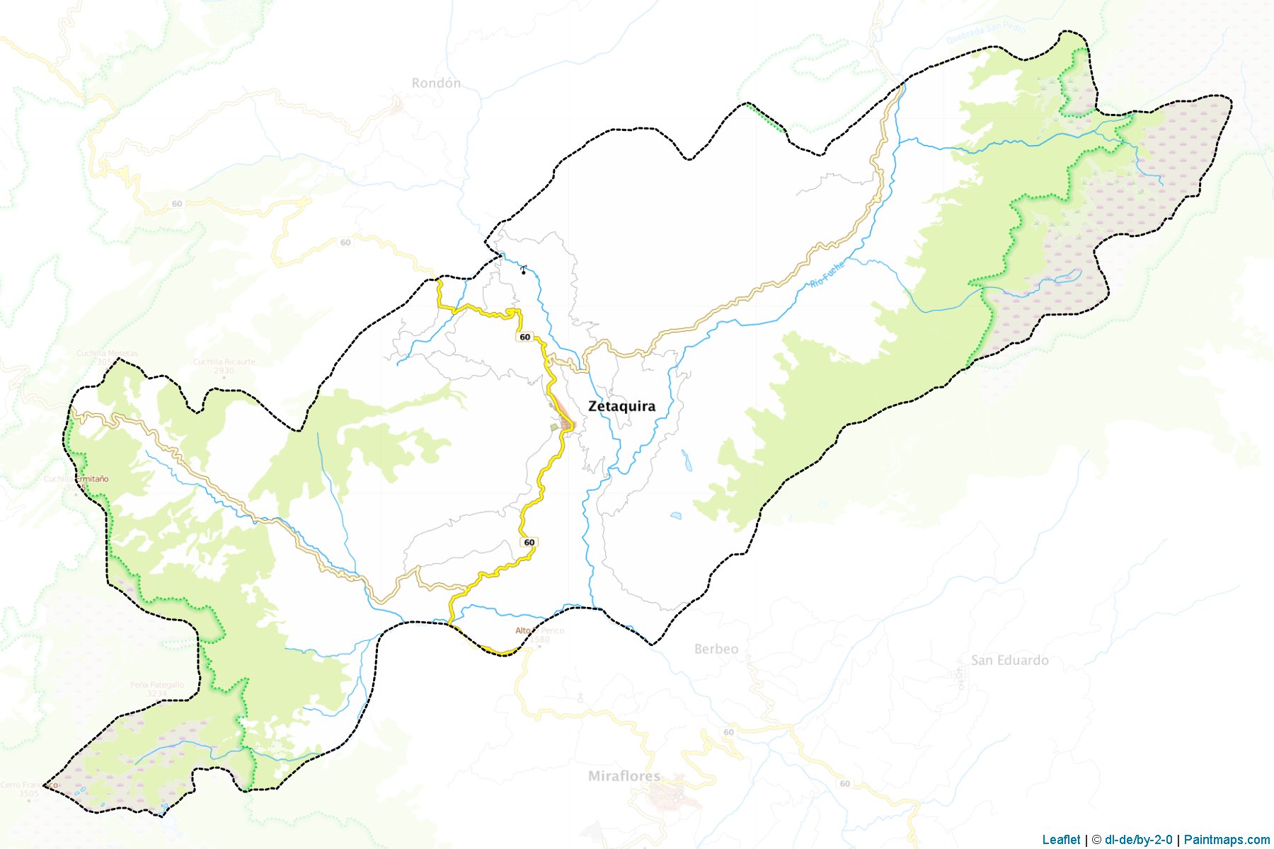 Zetaquira (Boyacá) Haritası Örnekleri-1