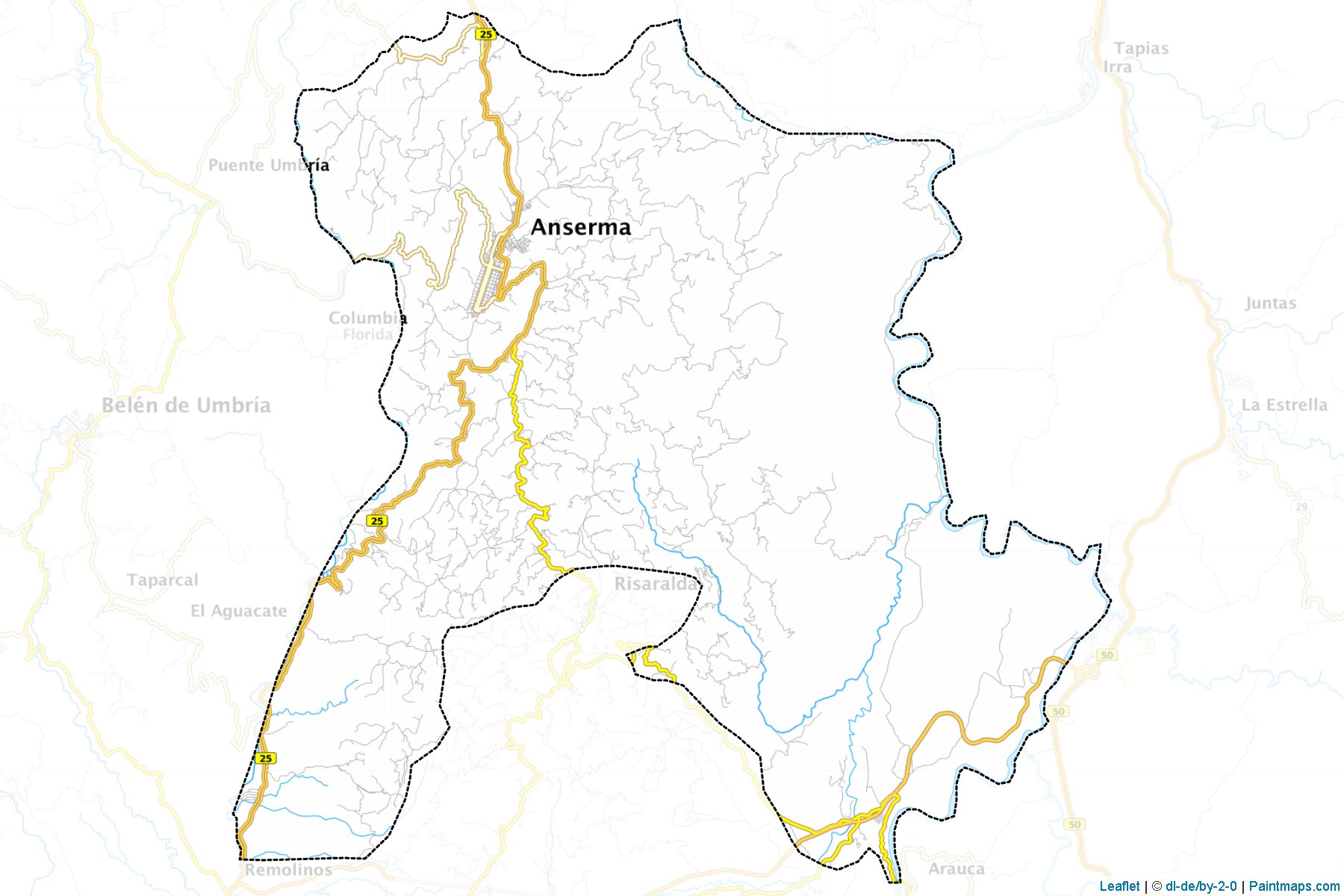 Muestras de recorte de mapas Anserma (Caldas)-1