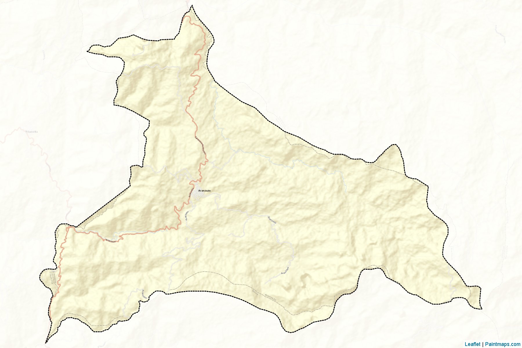 Muestras de recorte de mapas Aranzazu (Caldas)-2