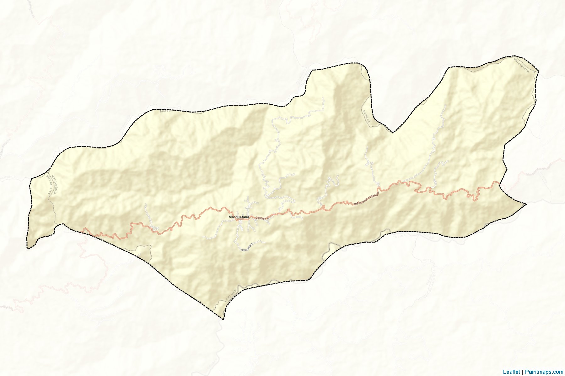 Muestras de recorte de mapas Marquetalia (Caldas)-2