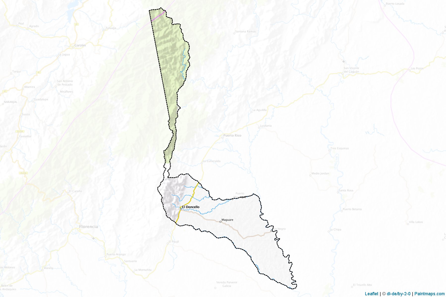 Muestras de recorte de mapas El Doncello (Caquetá)-1