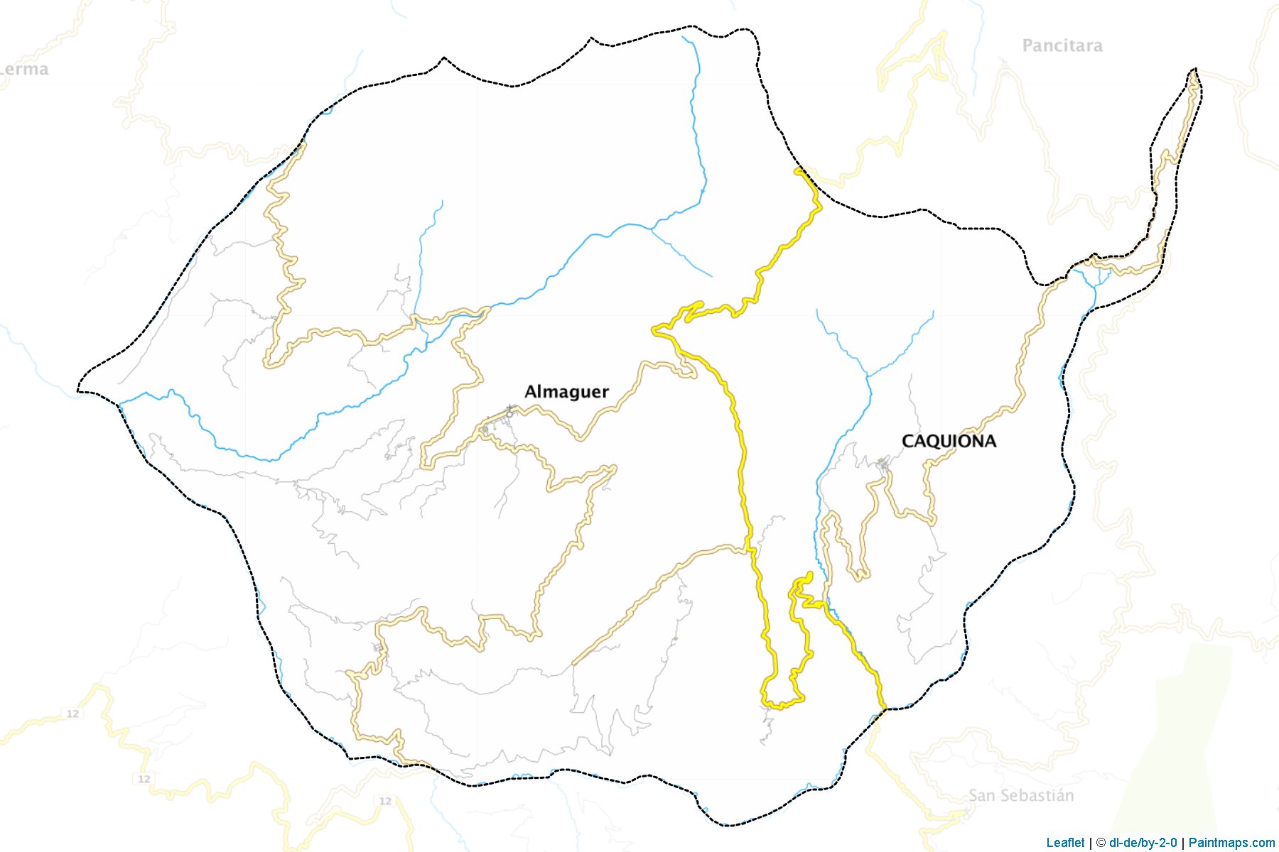 Almaguer (Cauca) Haritası Örnekleri-1