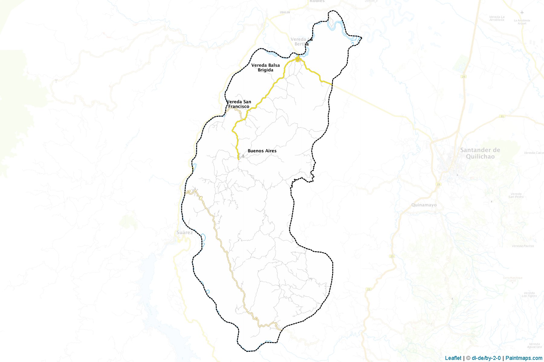 Muestras de recorte de mapas Buenos Aires (Cauca)-1