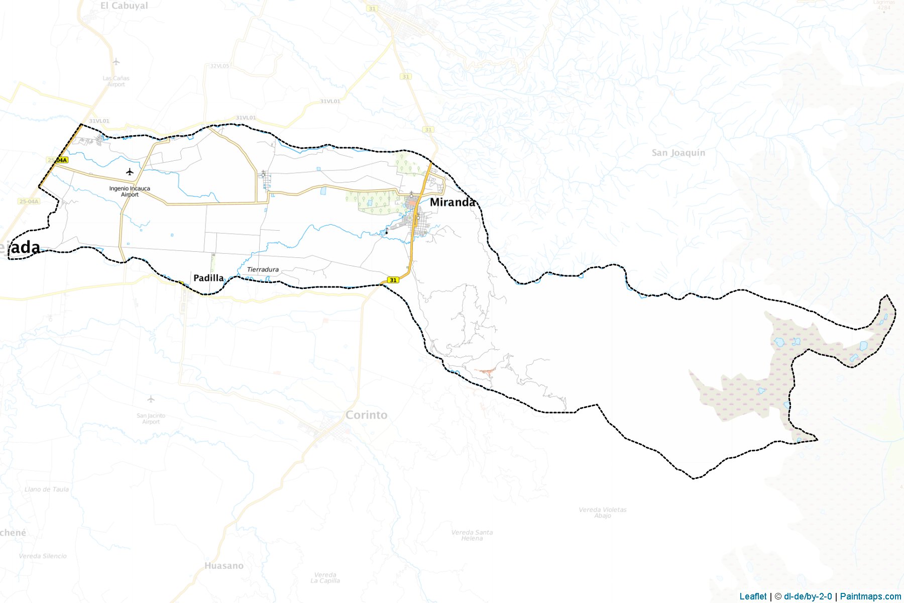 Muestras de recorte de mapas Miranda (Cauca)-1