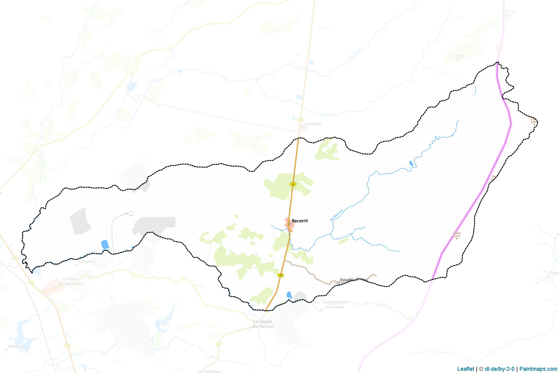 Becerril (Cesar) Map Cropping Samples-1