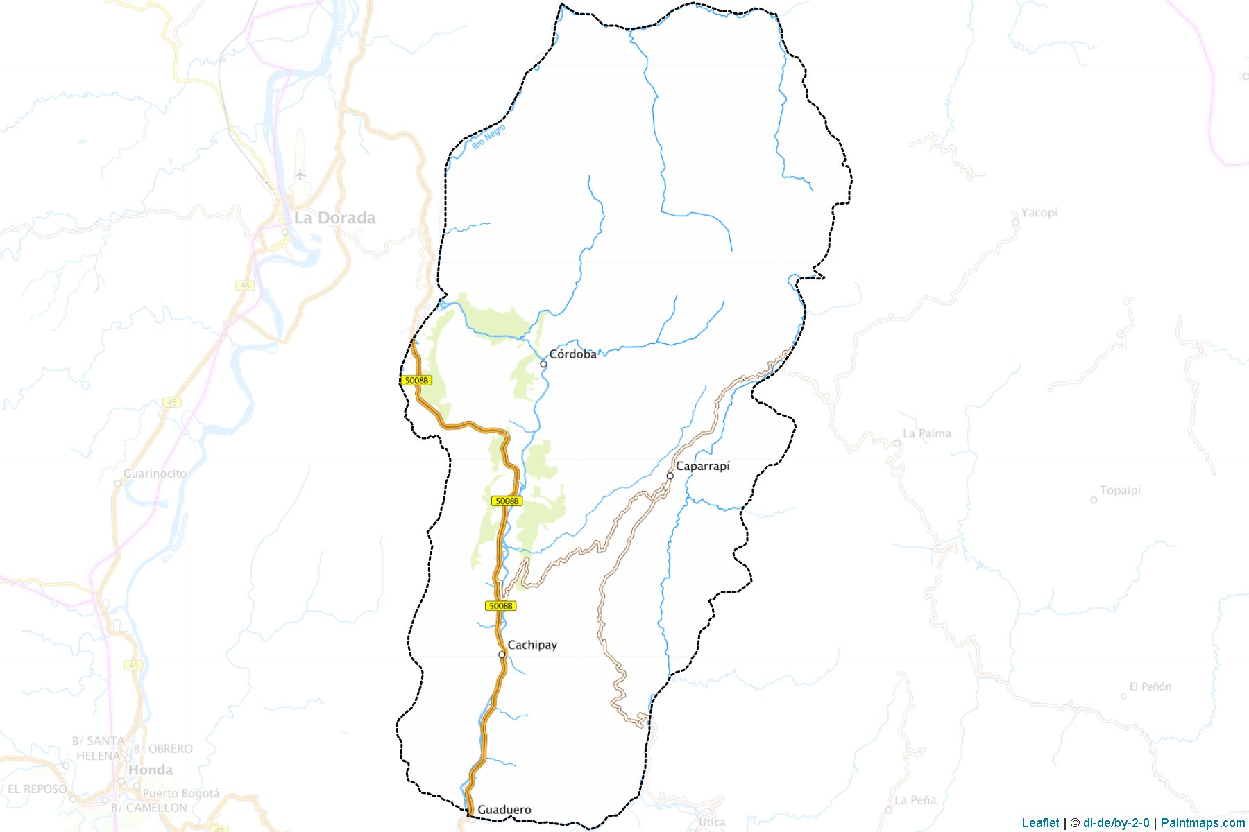 Caparrapí (Cundinamarca) Haritası Örnekleri-1