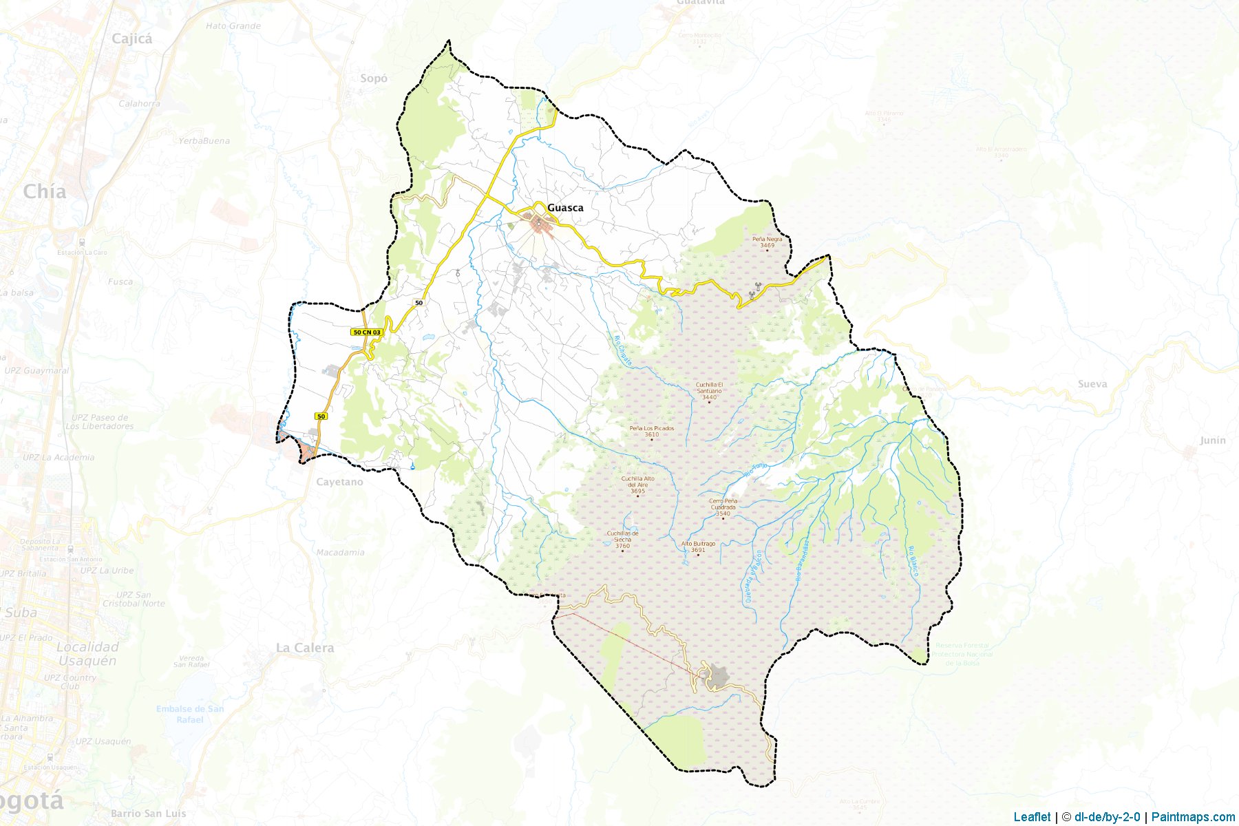 Guasca (Cundinamarca) Map Cropping Samples-1