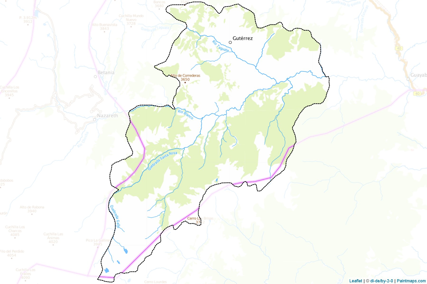 Gutiérrez (Cundinamarca) Haritası Örnekleri-1