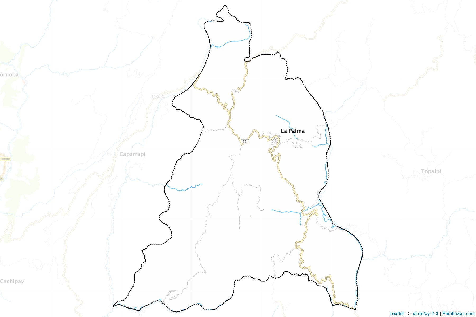 Muestras de recorte de mapas La Palma (Cundinamarca)-1