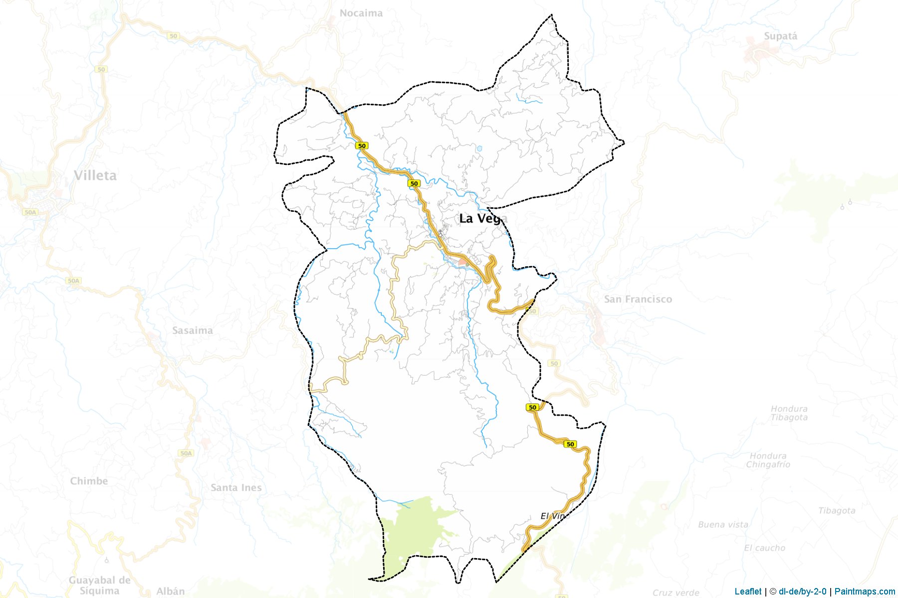 La Vega (Cundinamarca) Map Cropping Samples-1