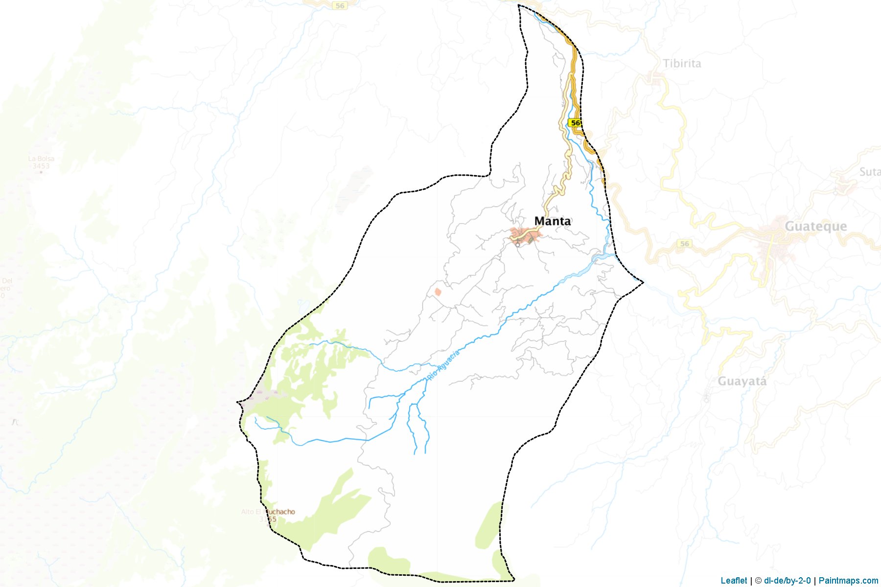 Muestras de recorte de mapas Manta (Cundinamarca)-1