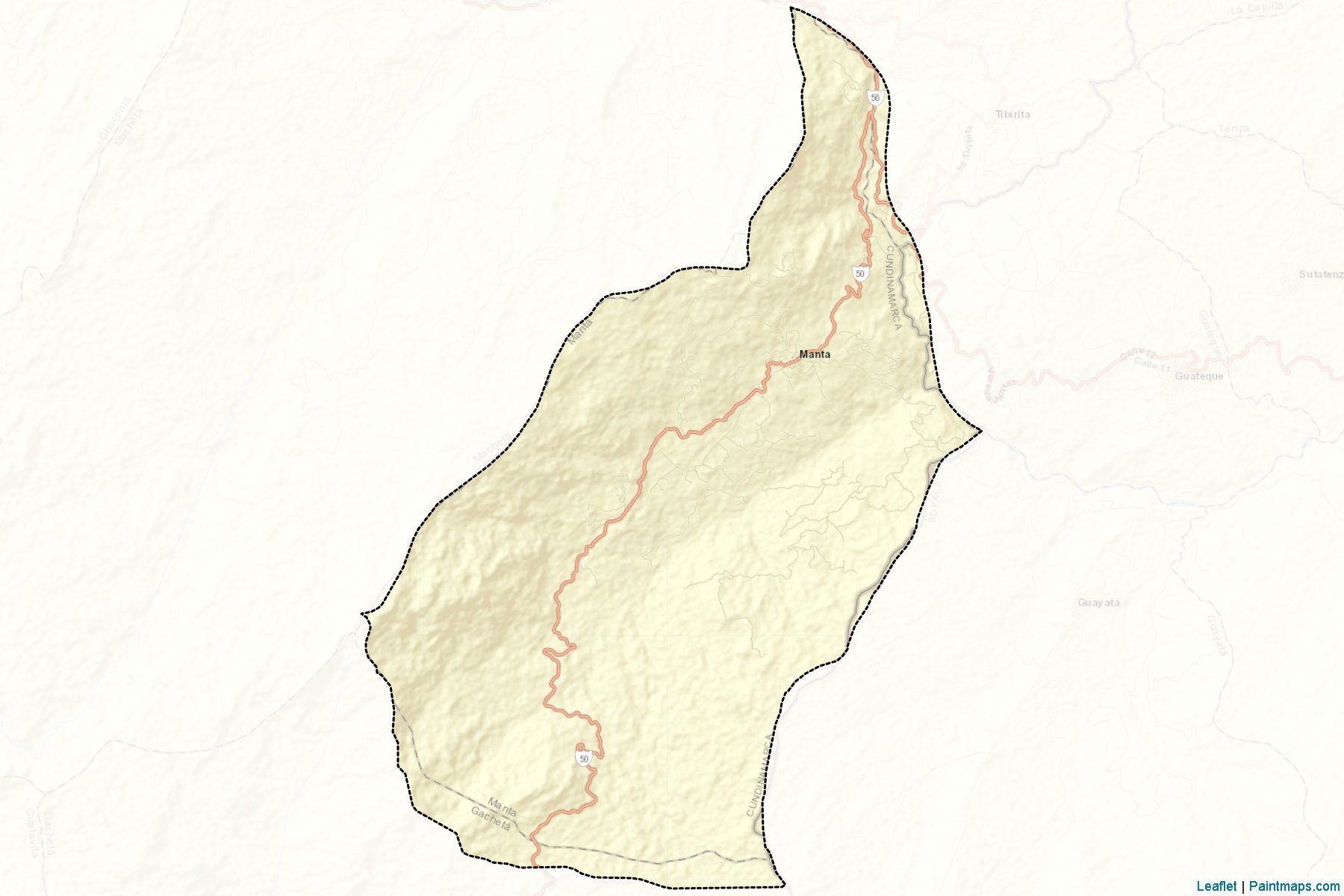 Muestras de recorte de mapas Manta (Cundinamarca)-2