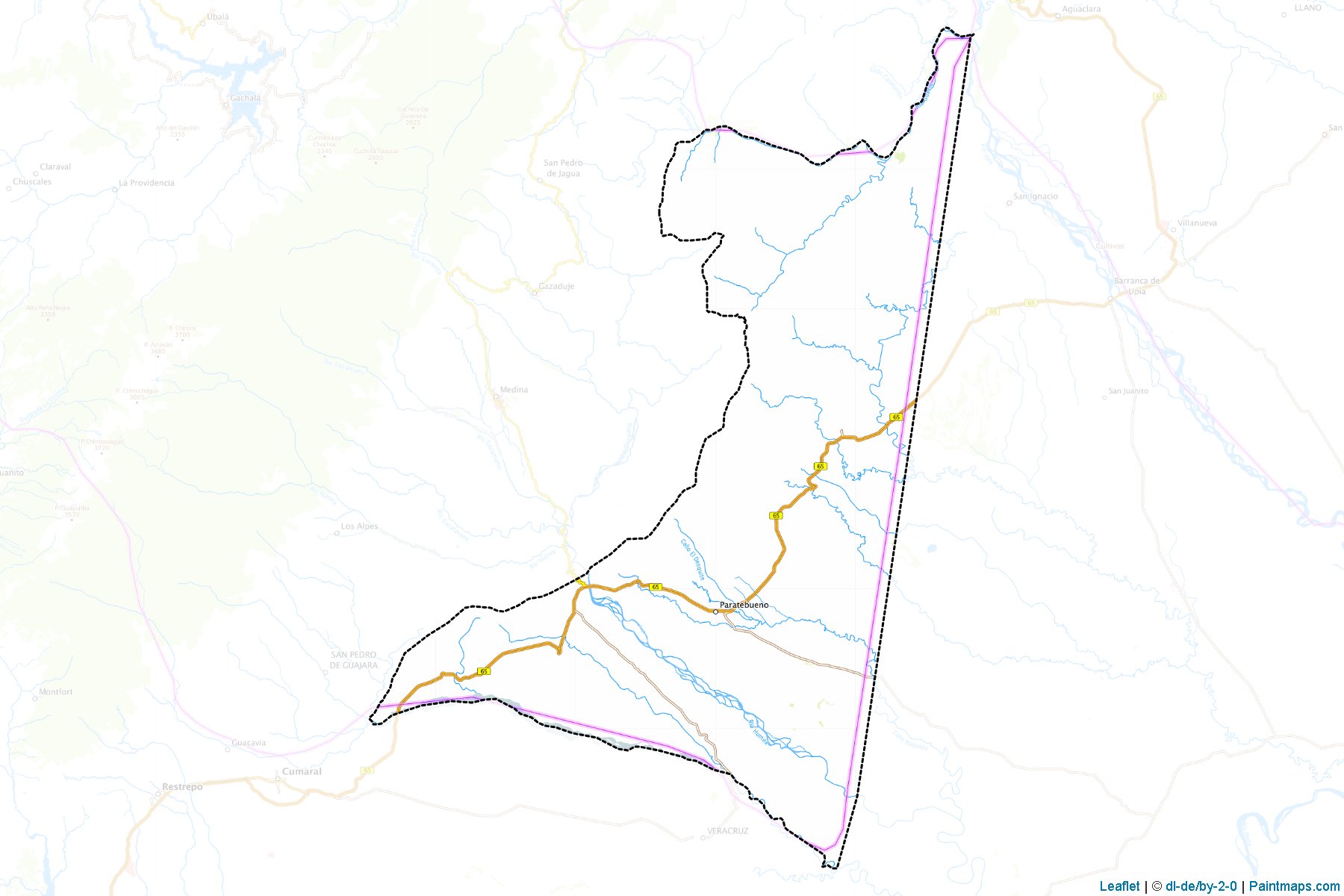 Paratebueno (Cundinamarca) Map Cropping Samples-1