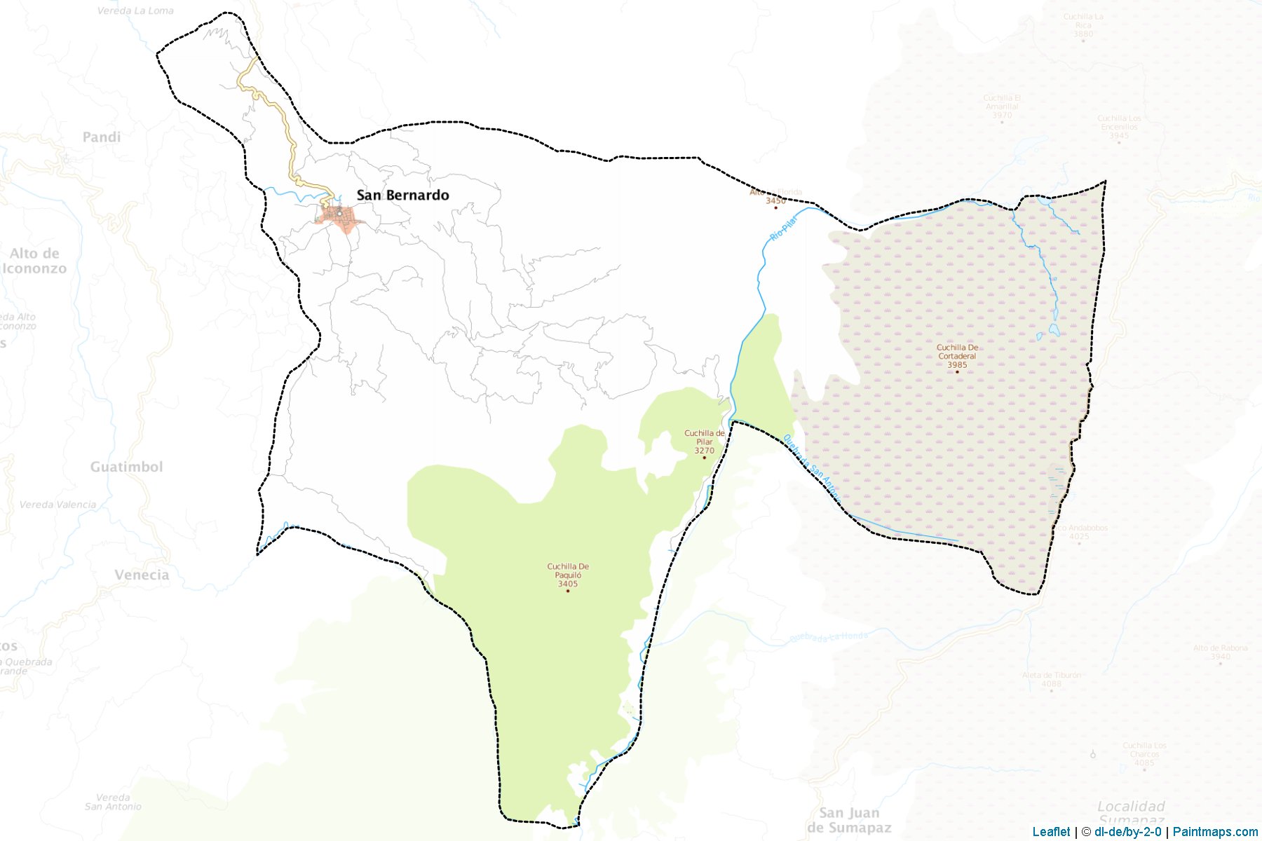 San Bernardo (Cundinamarca) Map Cropping Samples-1