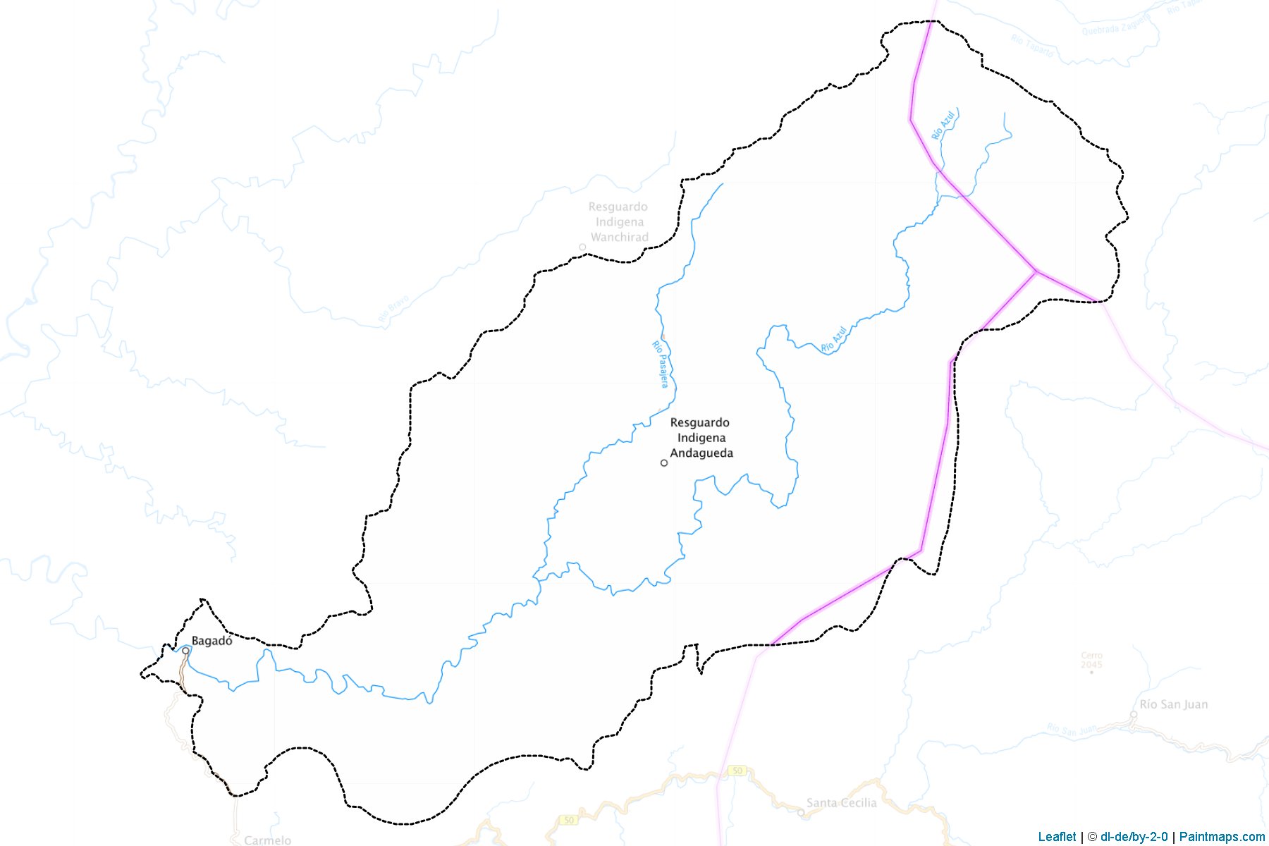 Muestras de recorte de mapas Bagadó (Chocó)-1