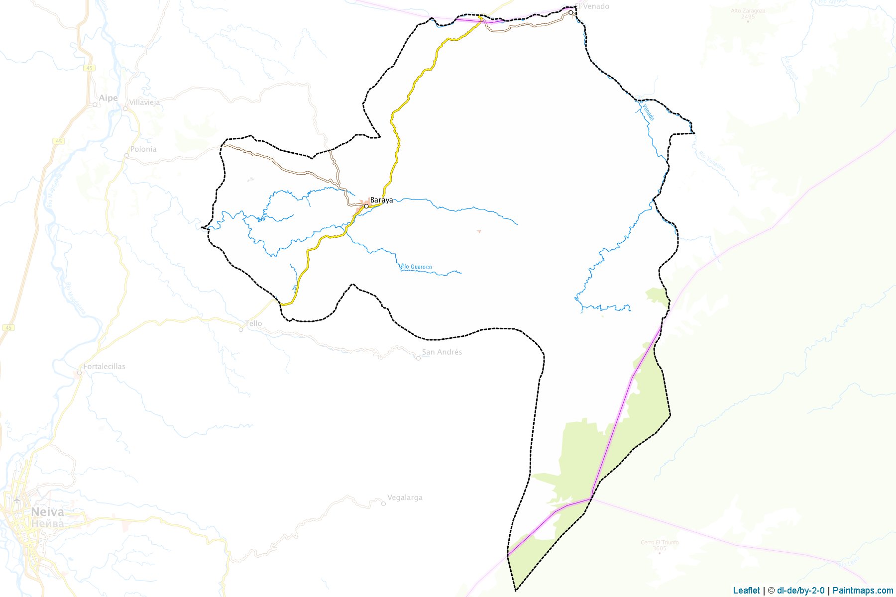 Baraya (Huila) Haritası Örnekleri-1