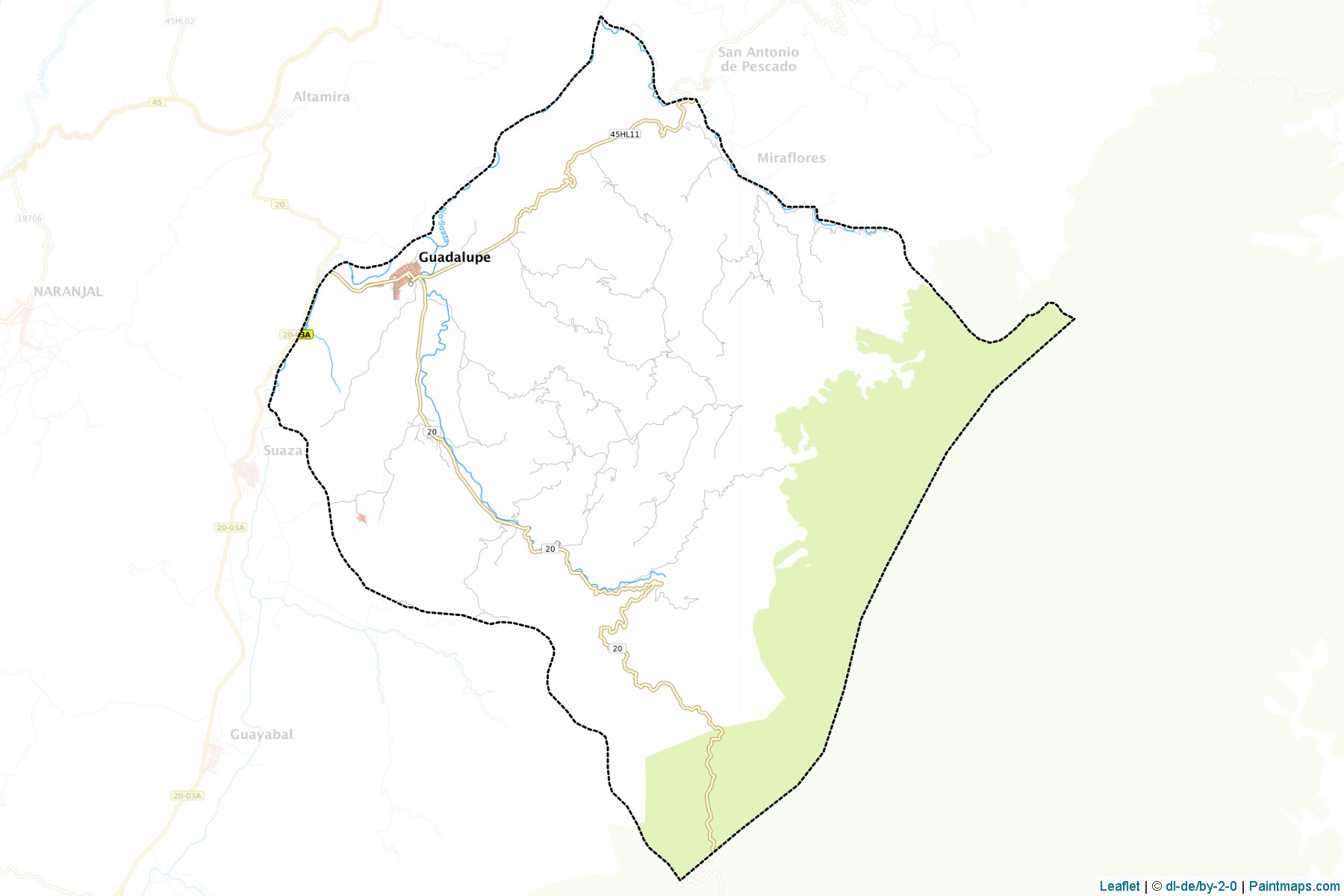 Muestras de recorte de mapas Guadalupe (Huila)-1