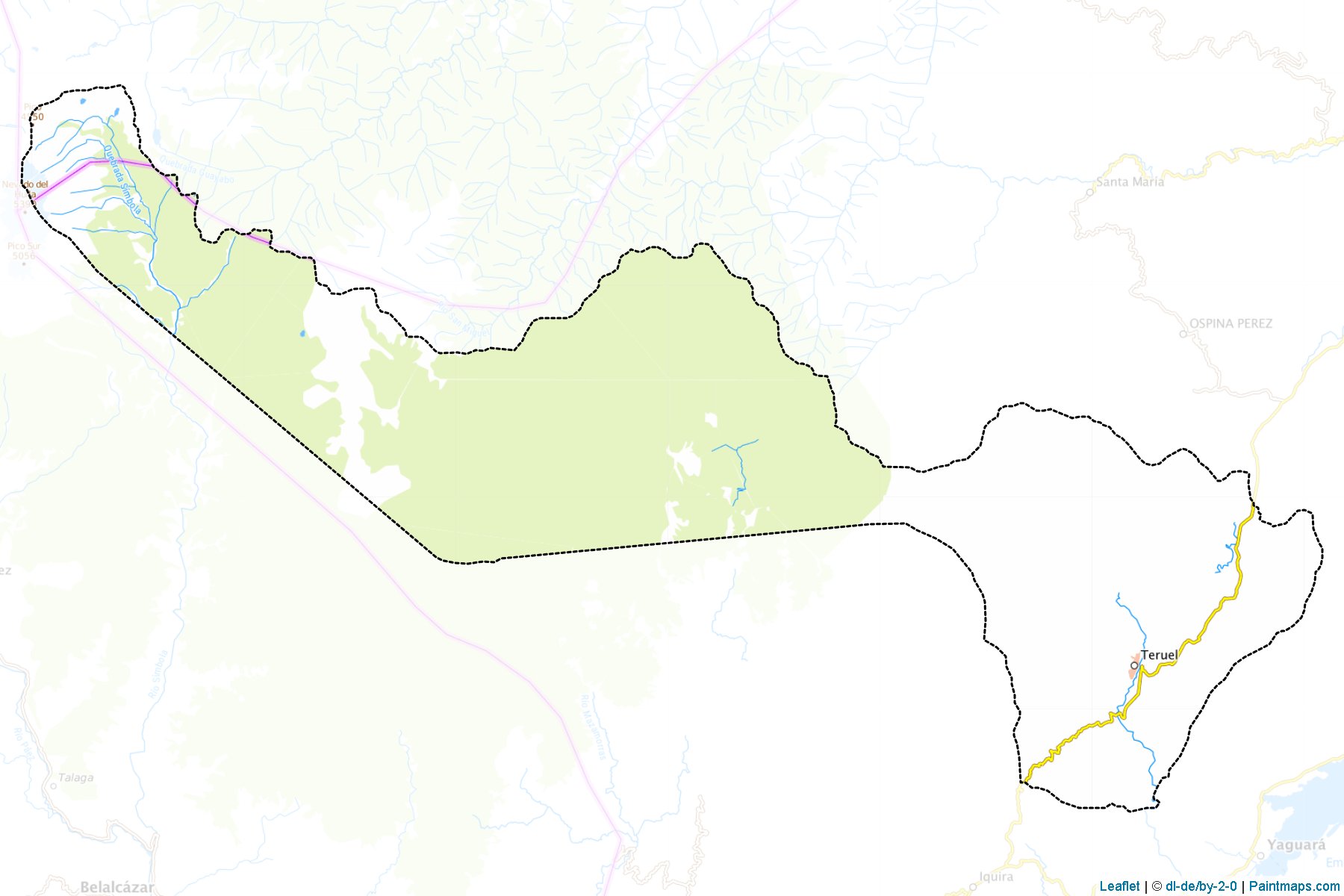 Teruel (Huila) Haritası Örnekleri-1