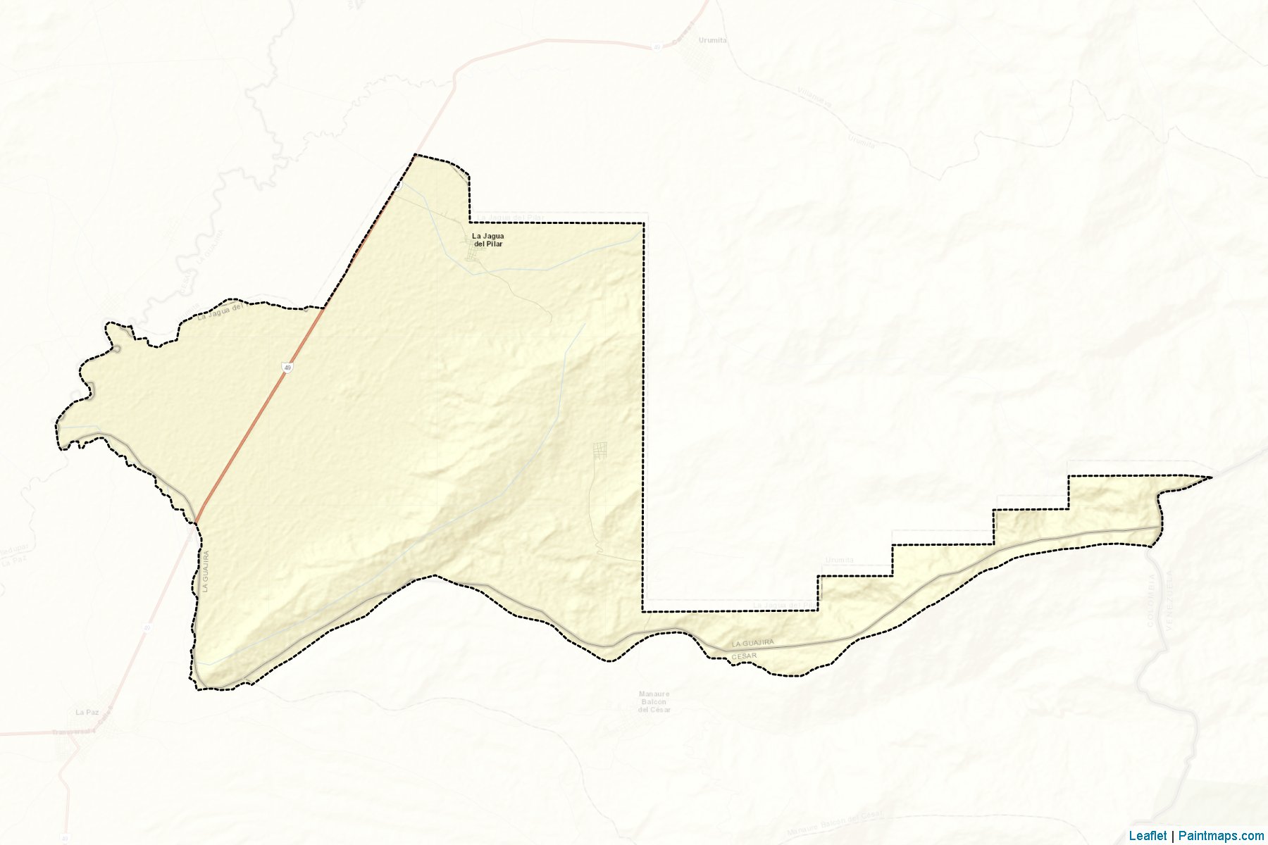 La Jagua Del Pilar (La Guajira) Haritası Örnekleri-2