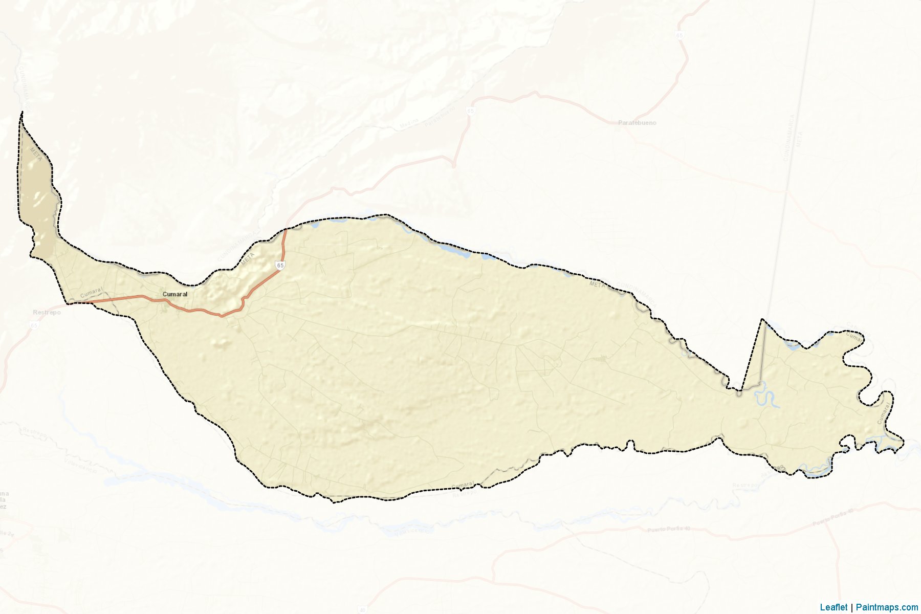 Muestras de recorte de mapas Cumaral (Meta)-2