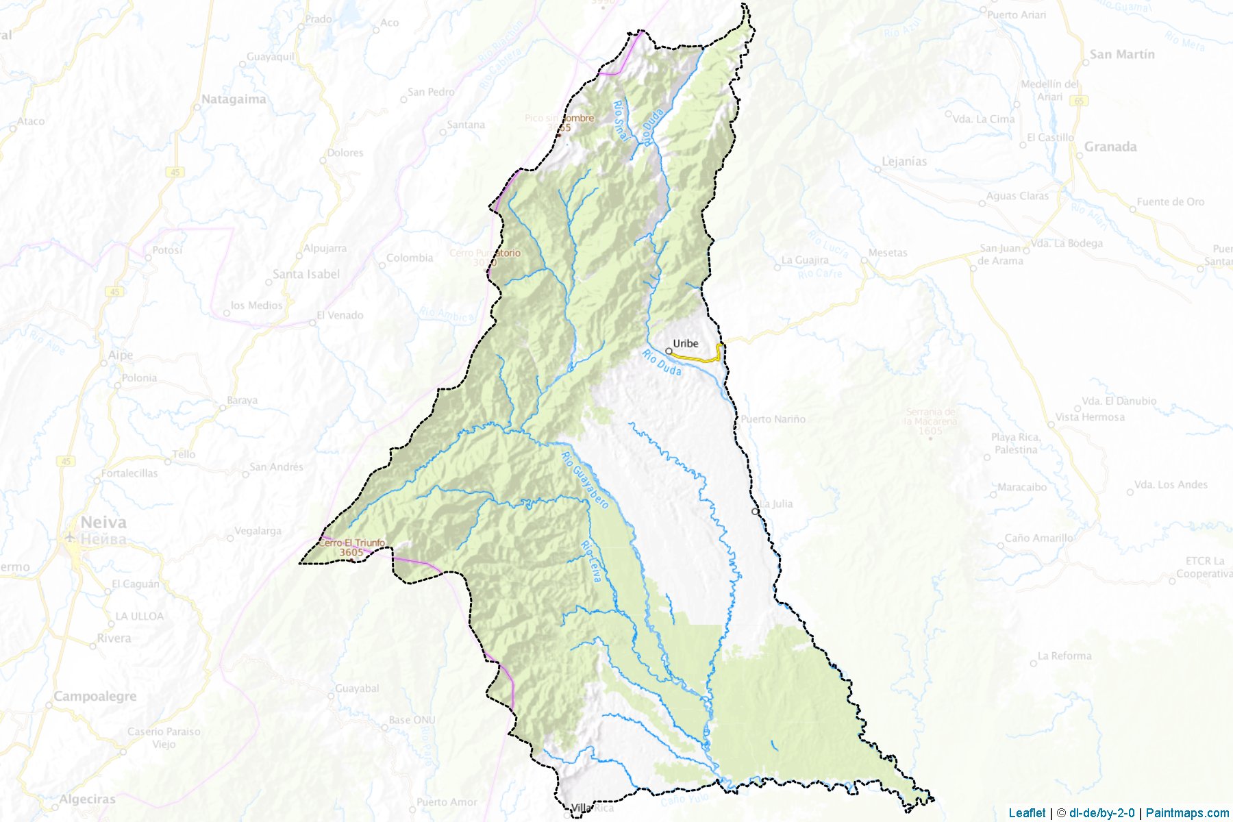 Muestras de recorte de mapas Uribe (Meta)-1