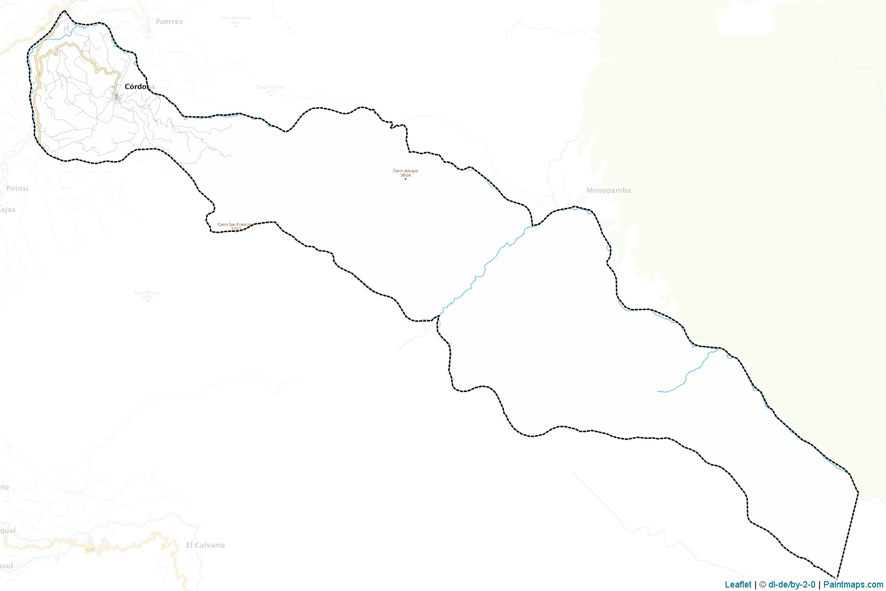 Muestras de recorte de mapas Córdoba (Nariño)-1