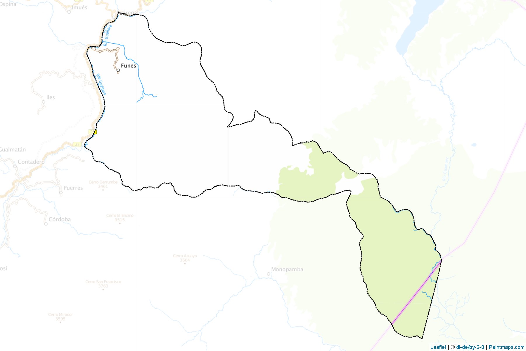 Muestras de recorte de mapas Funes (Nariño)-1