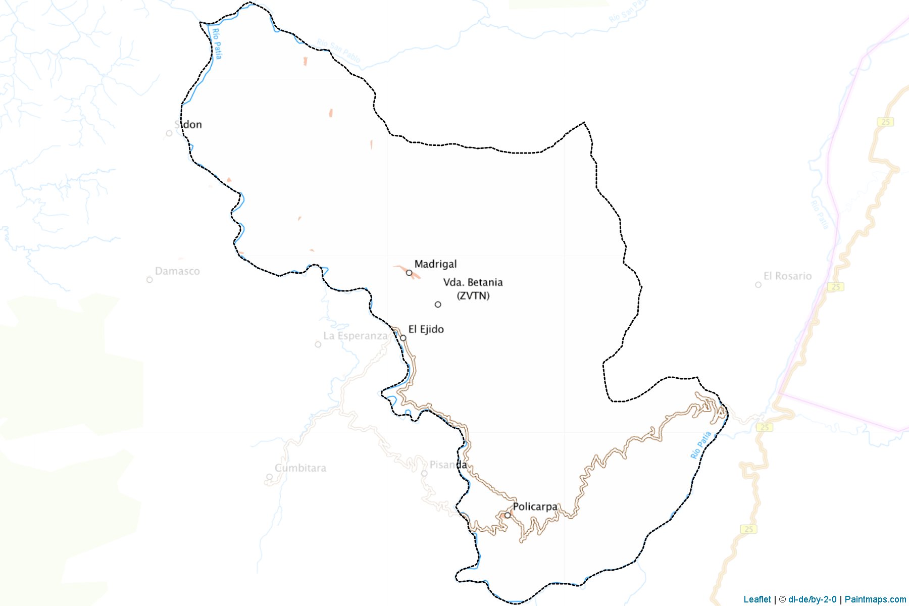 Muestras de recorte de mapas Policarpa (Nariño)-1