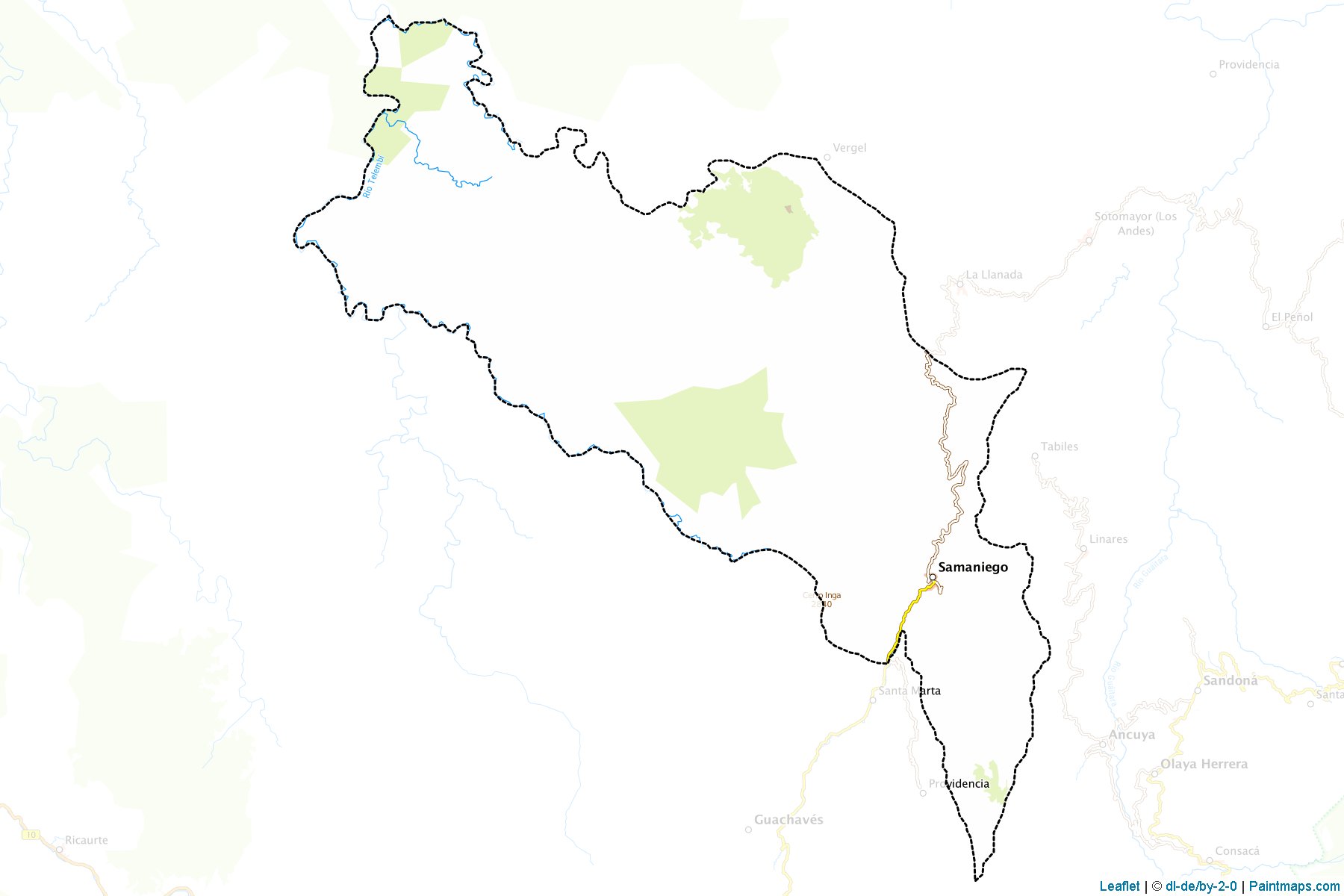 Muestras de recorte de mapas Samaniego (Nariño)-1