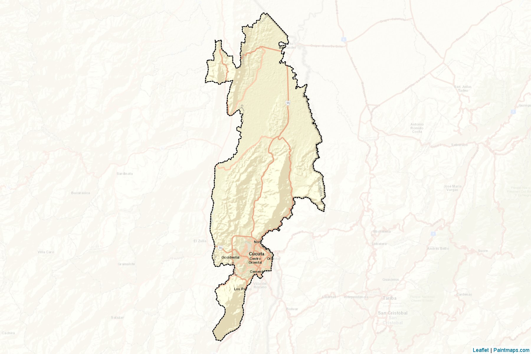 Cúcuta (Norte de Santander) Map Cropping Samples-2