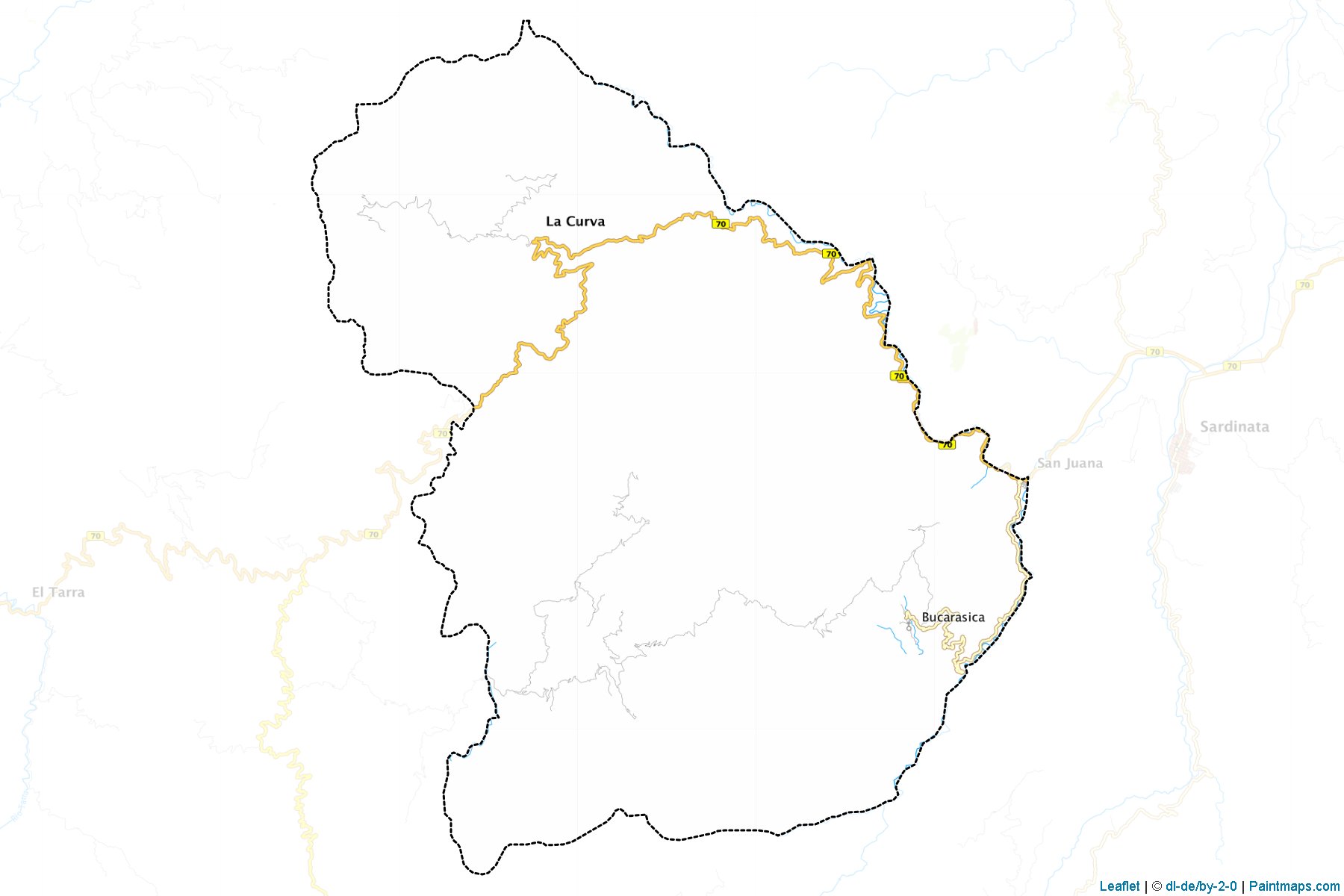 Bucarasica (Norte de Santander) Haritası Örnekleri-1