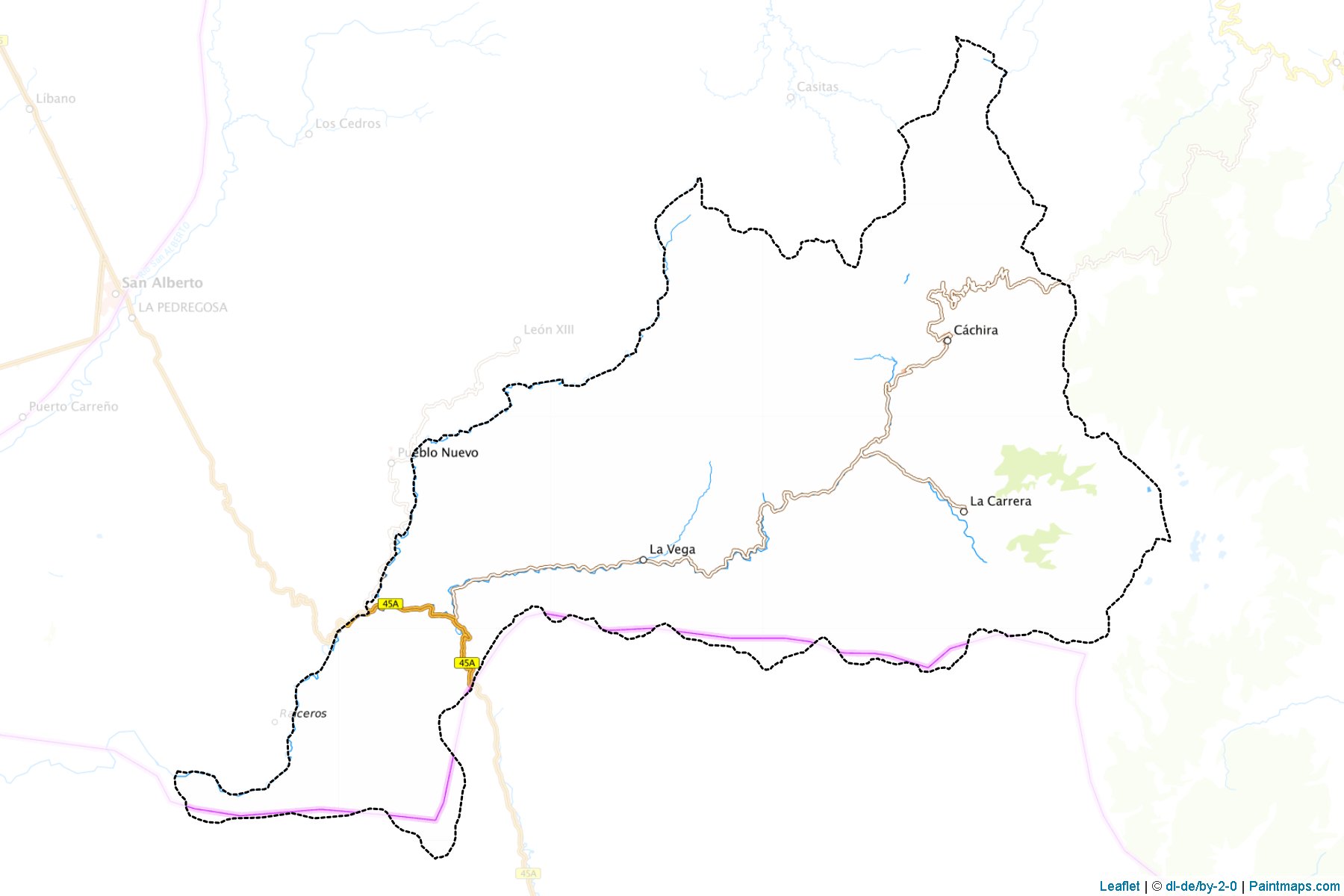 Muestras de recorte de mapas Cáchira (Norte de Santander)-1