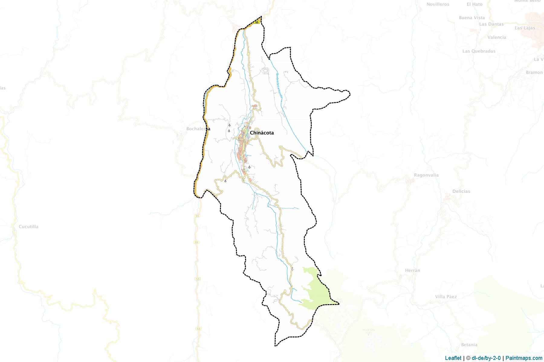 Chinácota (Norte de Santander) Haritası Örnekleri-1