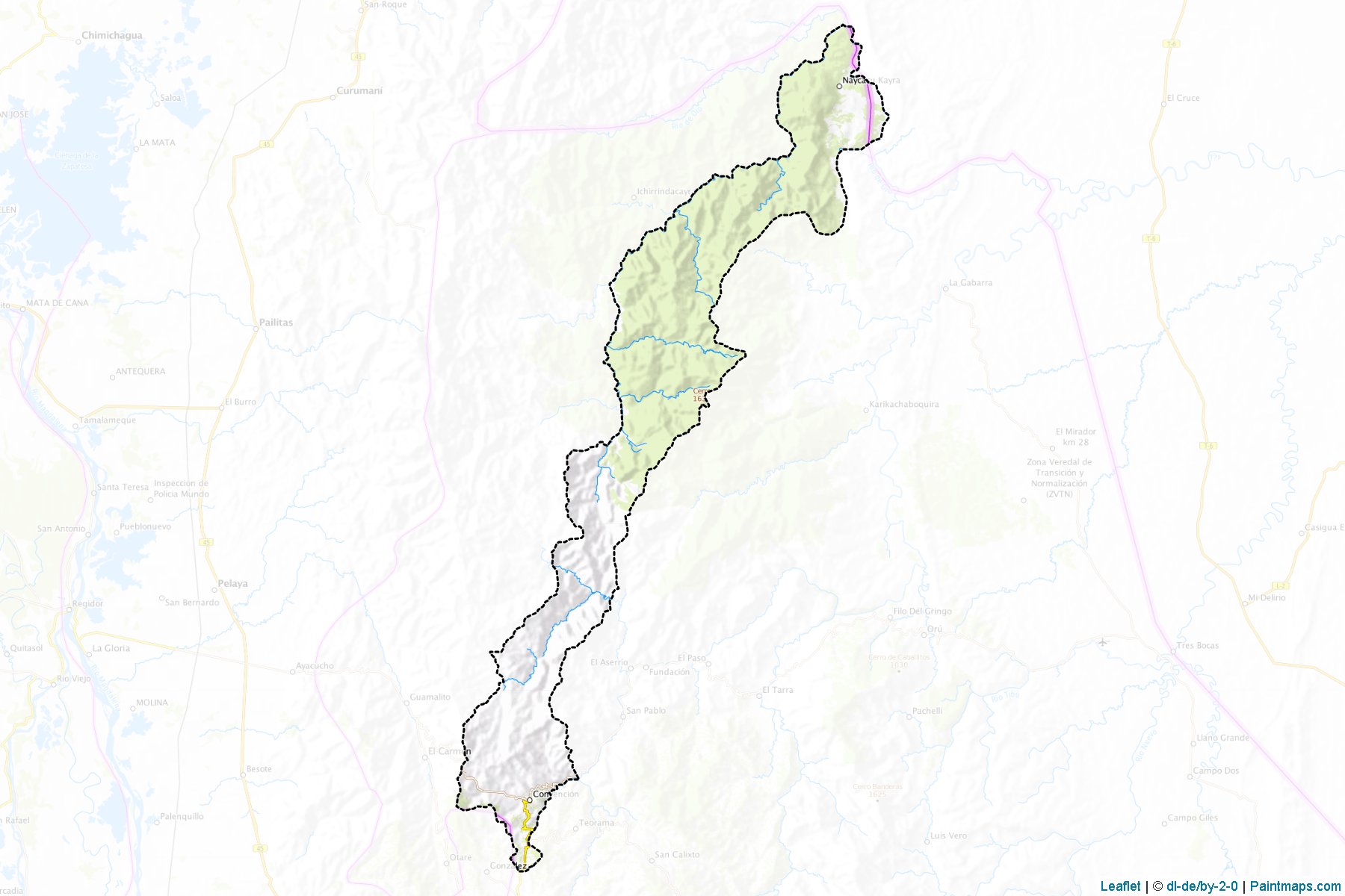 Convención (Norte de Santander) Haritası Örnekleri-1