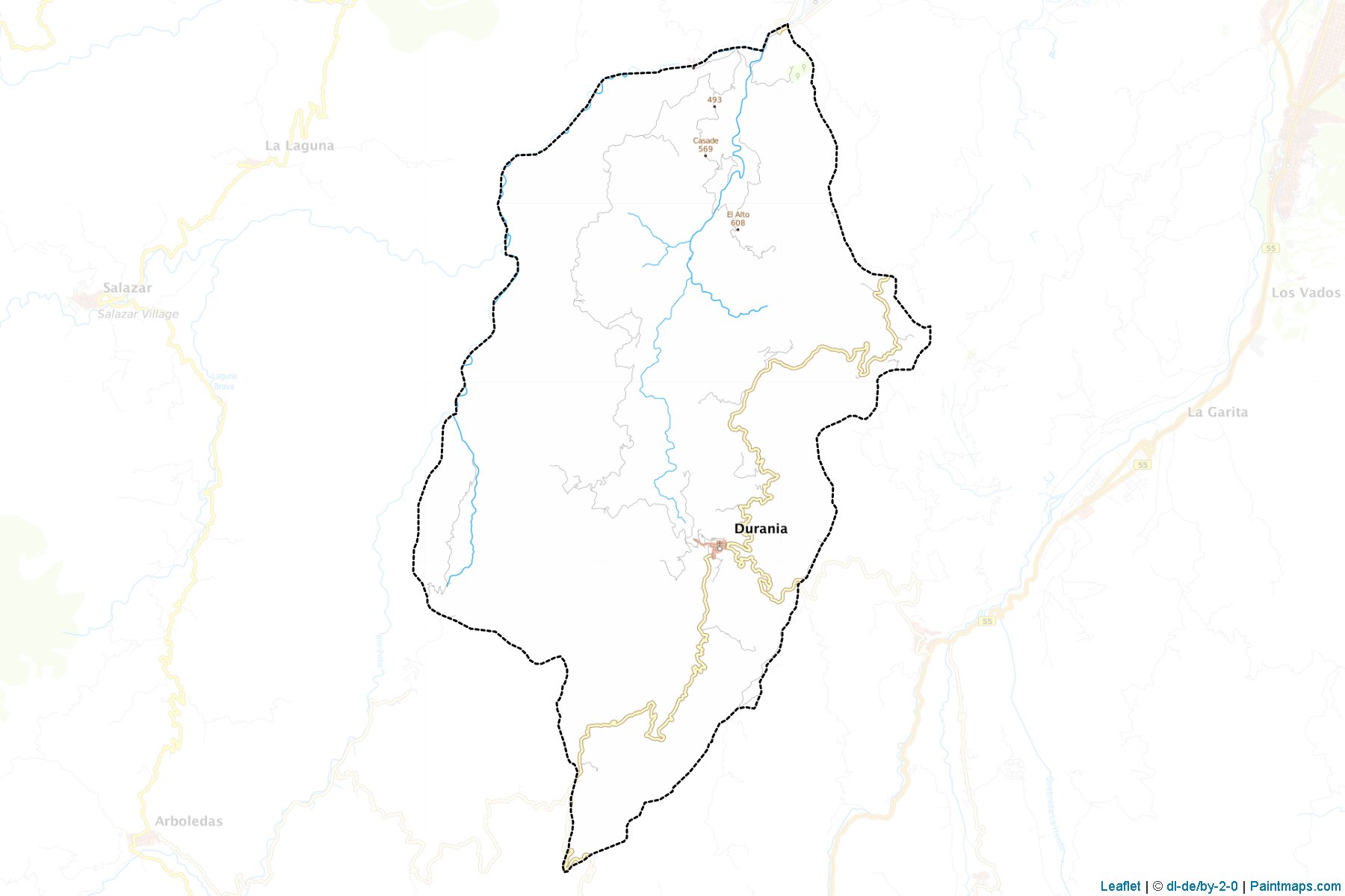 Durania (Norte de Santander) Haritası Örnekleri-1