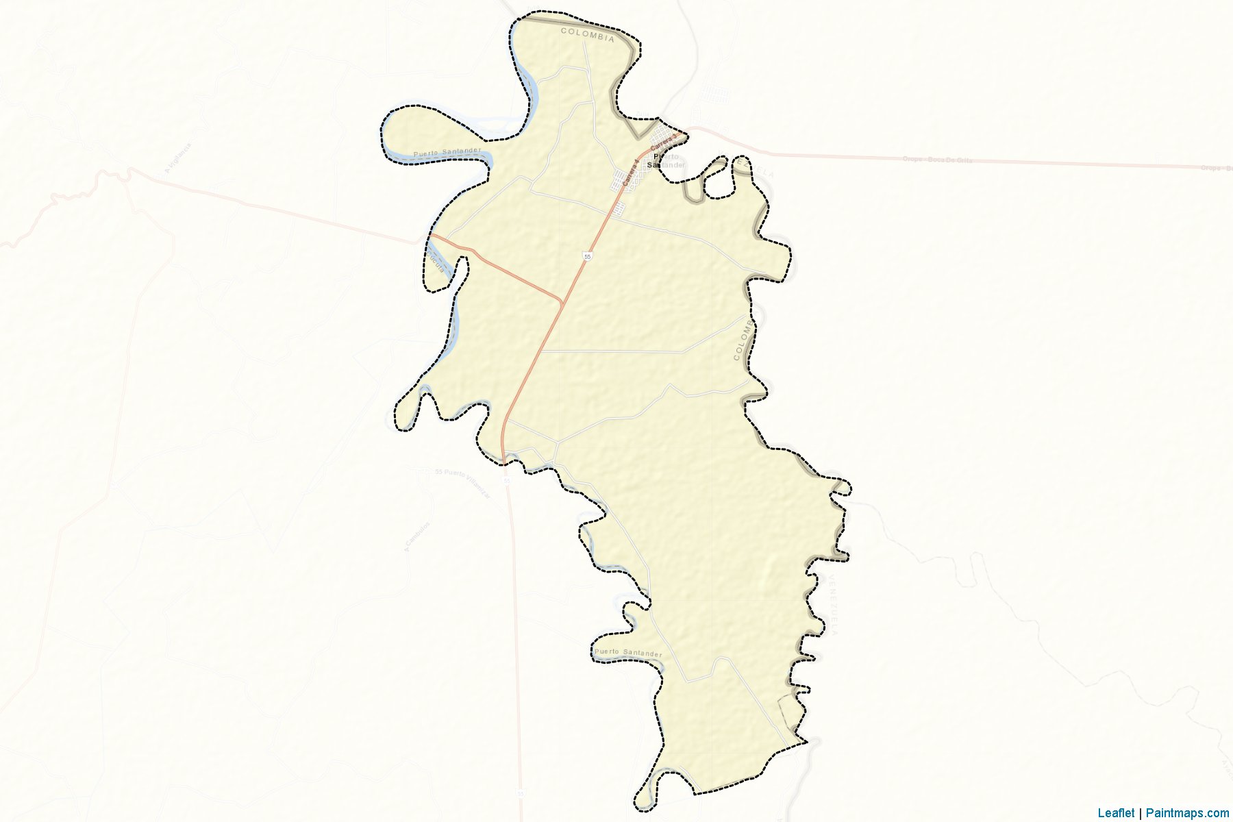 Muestras de recorte de mapas Puerto Santander (Norte de Santander)-2