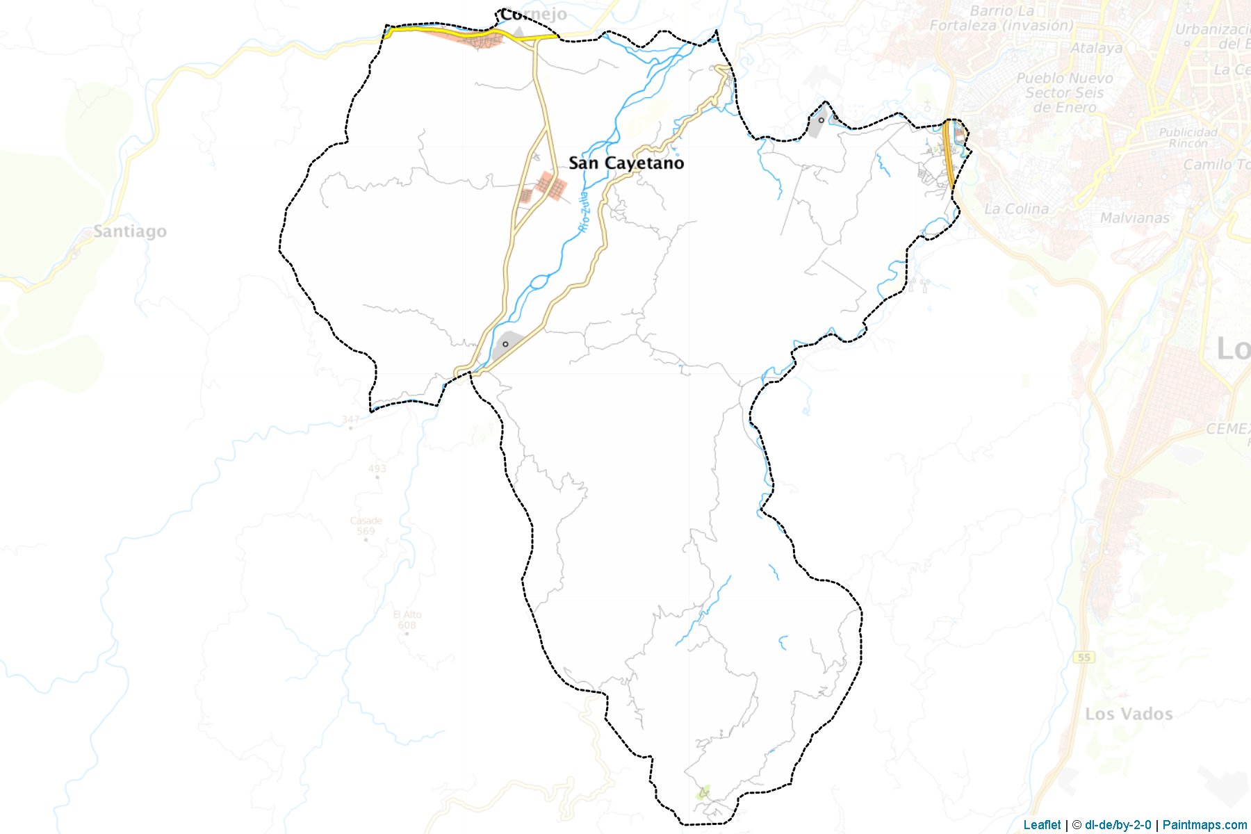 San Cayetano (Norte de Santander) Map Cropping Samples-1