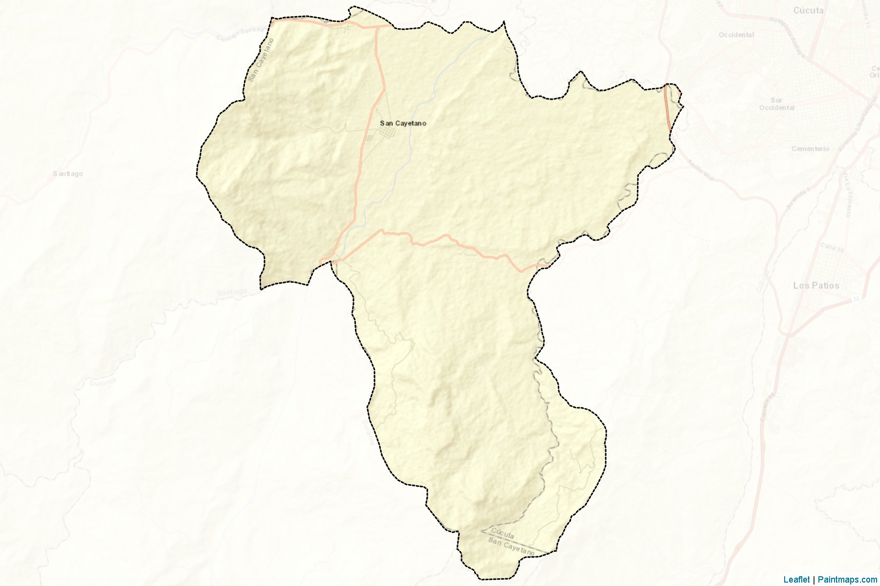 San Cayetano (Norte de Santander) Map Cropping Samples-2