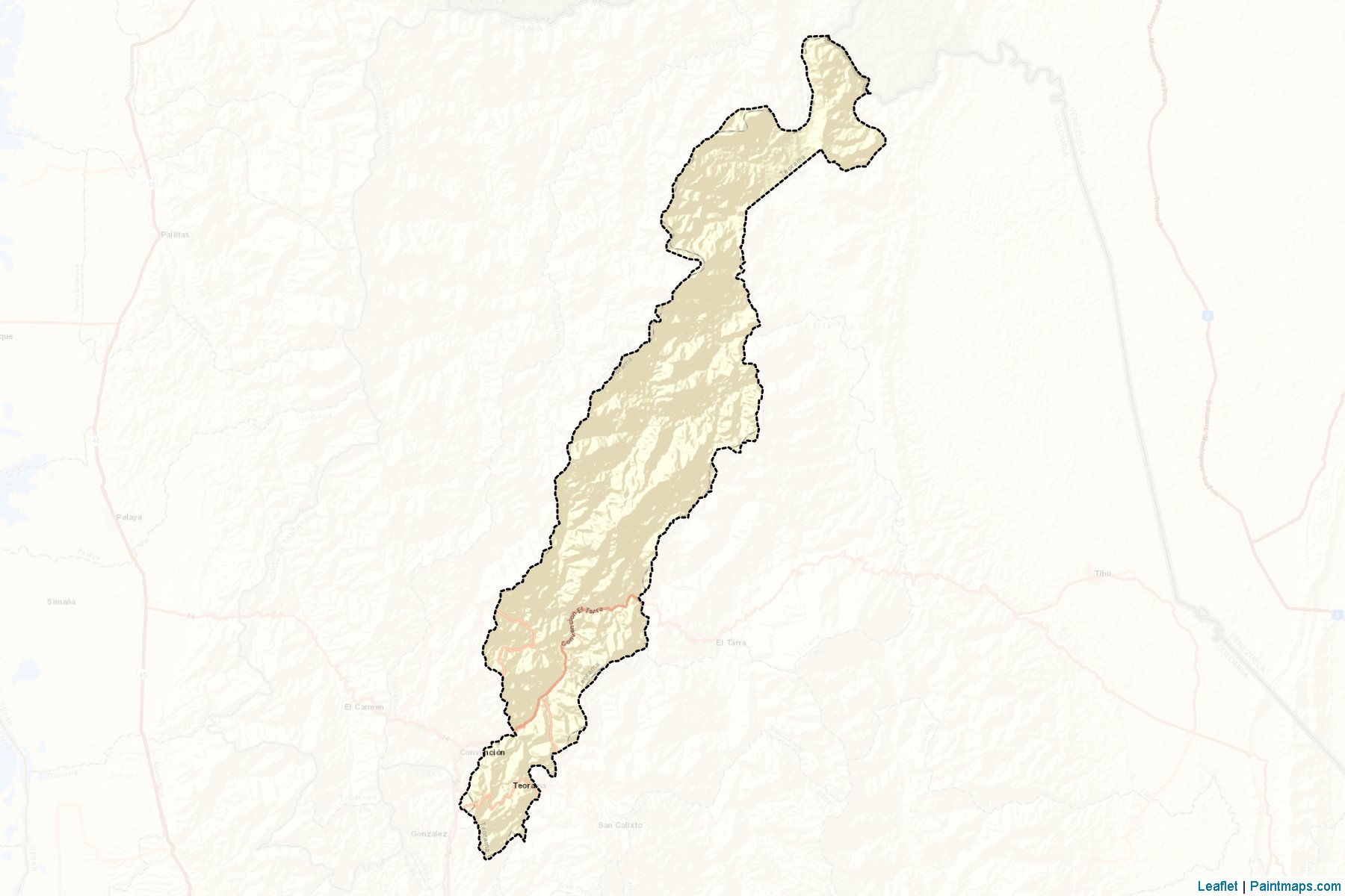 Teorama (Norte de Santander) Haritası Örnekleri-2