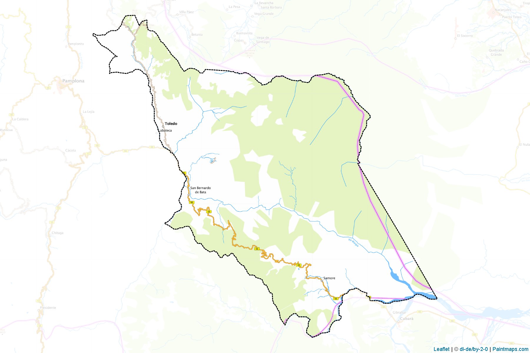 Muestras de recorte de mapas Toledo (Norte de Santander)-1