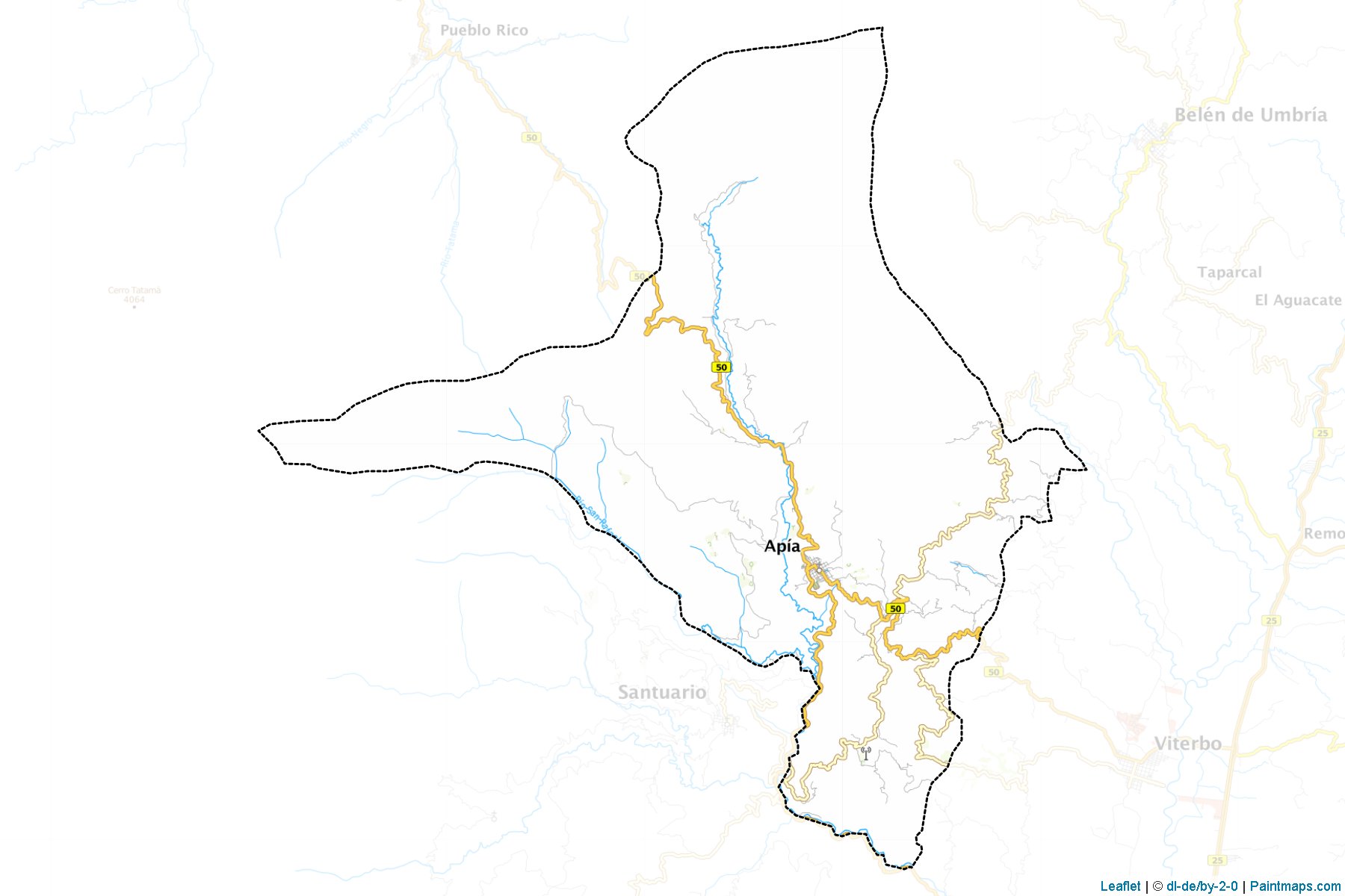 Apía (Risaralda) Haritası Örnekleri-1