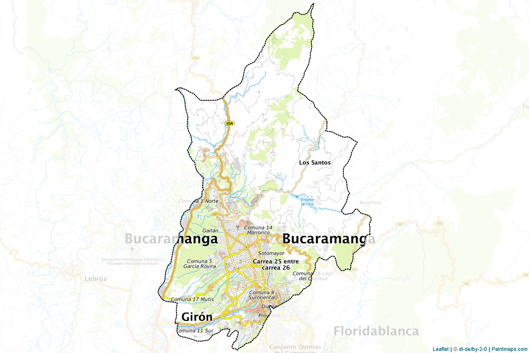 Bucaramanga (Santander) Map Cropping Samples-1