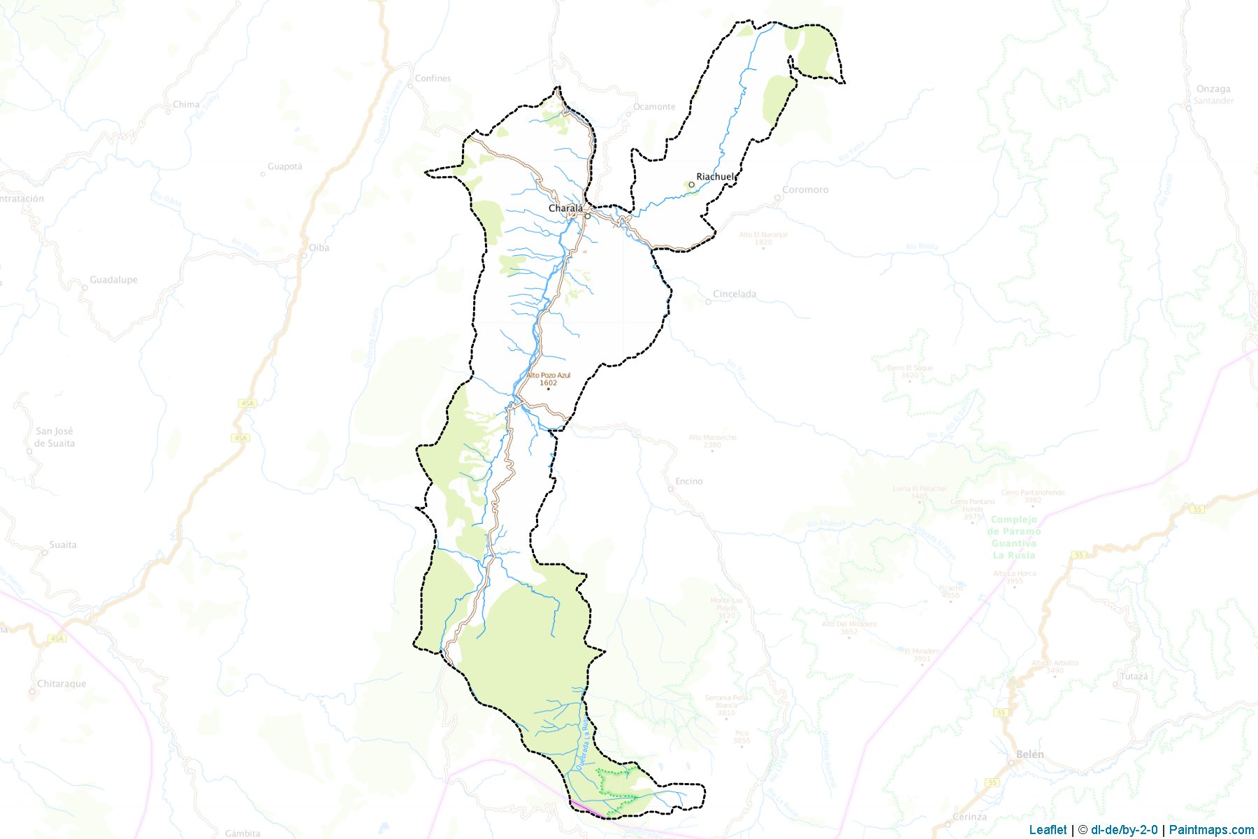 Muestras de recorte de mapas Charalá (Santander)-1