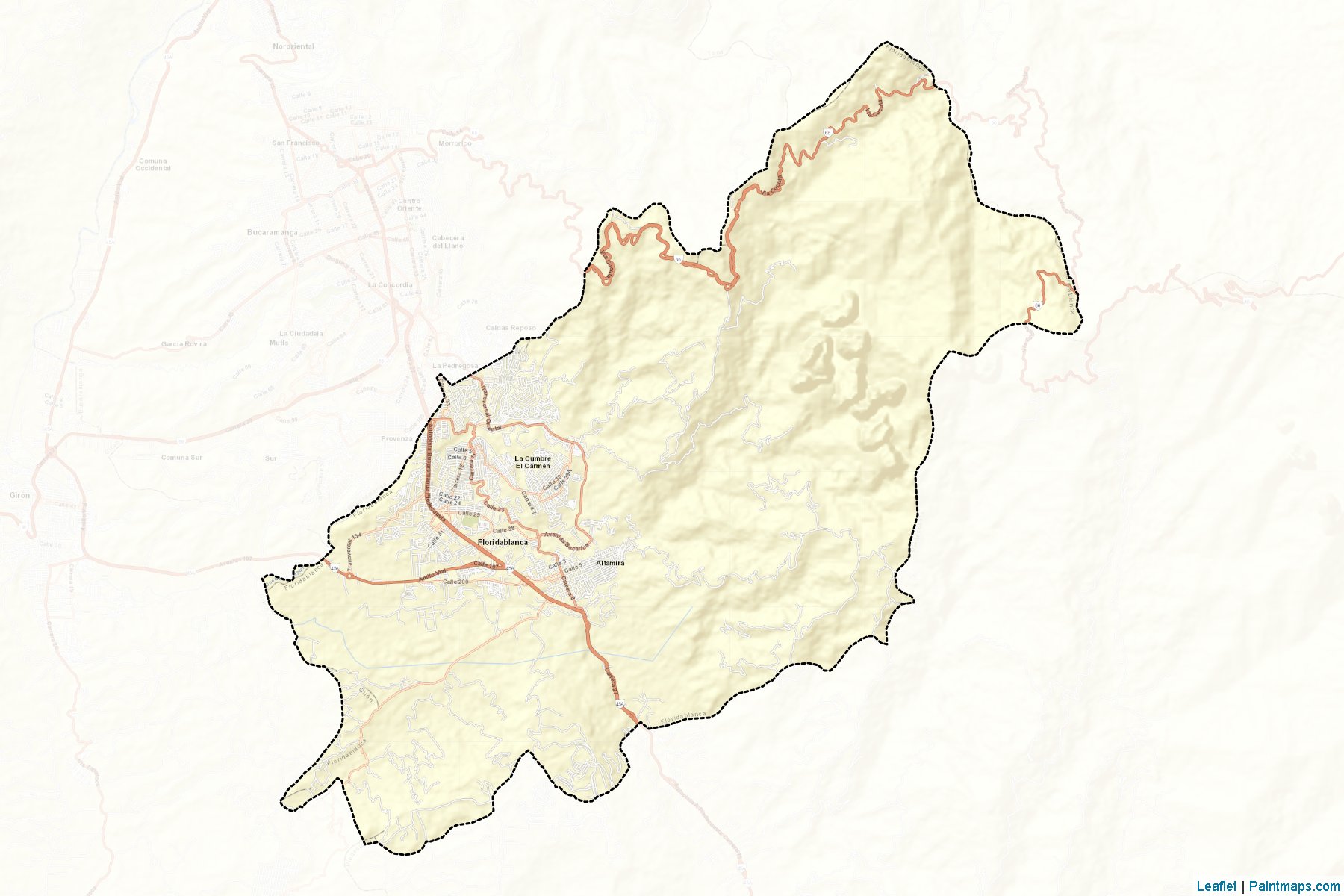 Muestras de recorte de mapas Floridablanca (Santander)-2