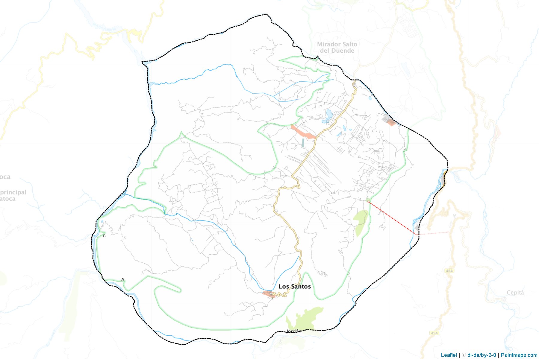 Muestras de recorte de mapas Los Santos (Santander)-1