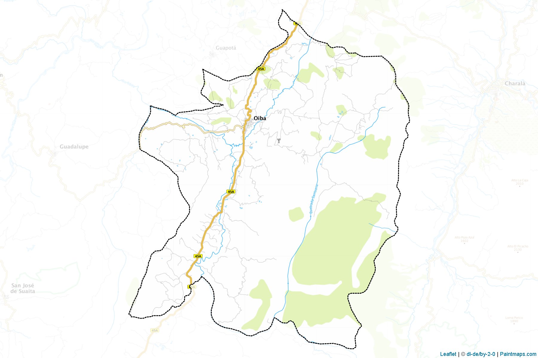 Muestras de recorte de mapas Oiba (Santander)-1