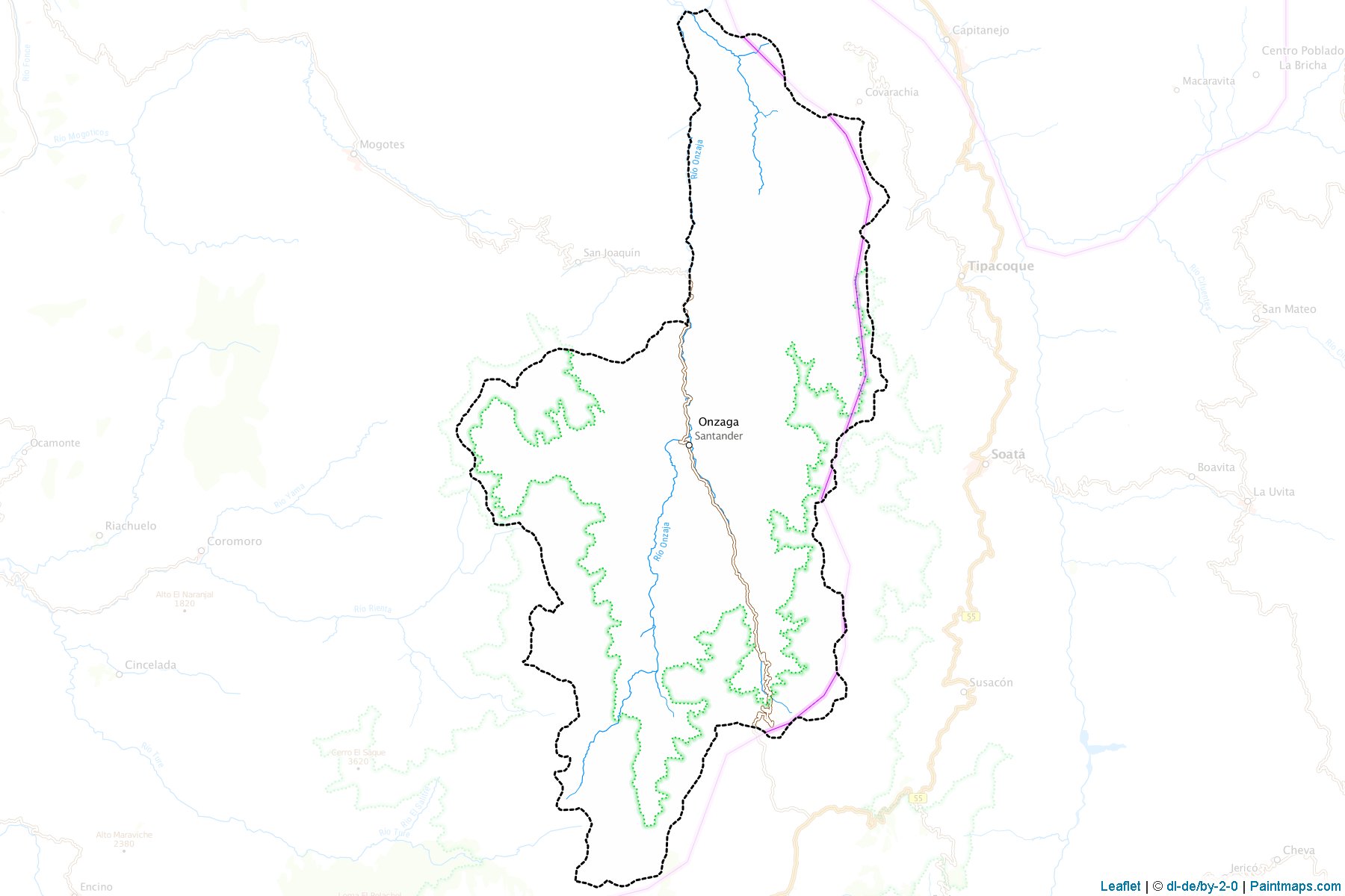 Muestras de recorte de mapas Onzaga (Santander)-1