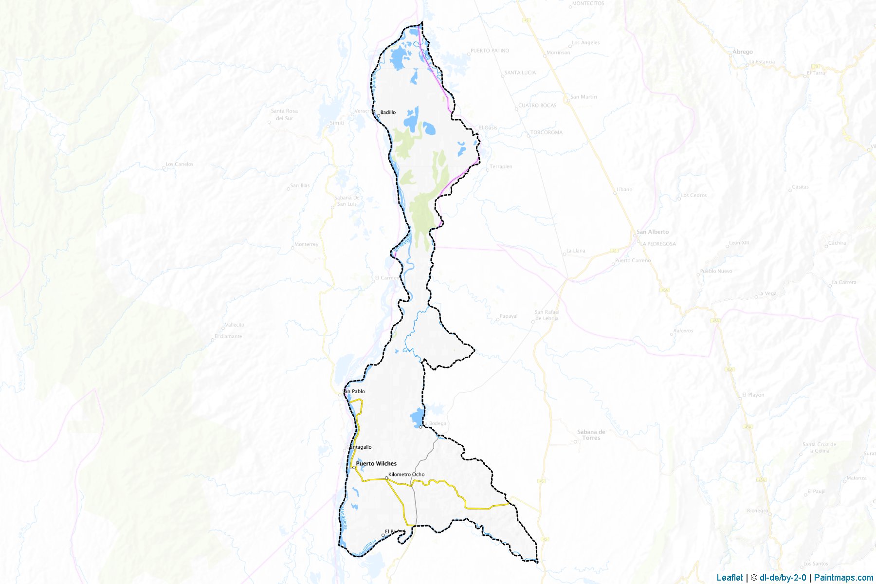 Muestras de recorte de mapas Puerto Wilches (Santander)-1