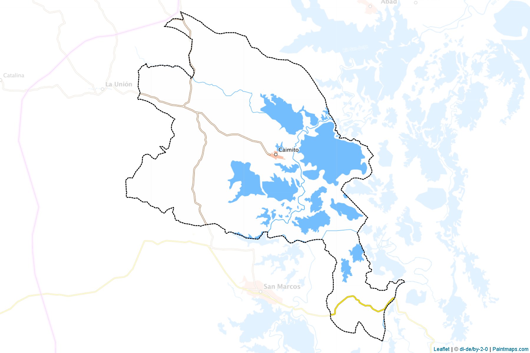 Muestras de recorte de mapas Caimito (Sucre)-1