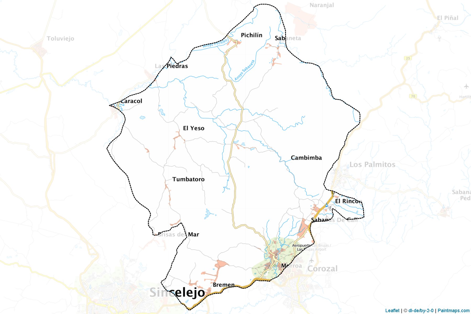 Muestras de recorte de mapas Morroa (Sucre)-1